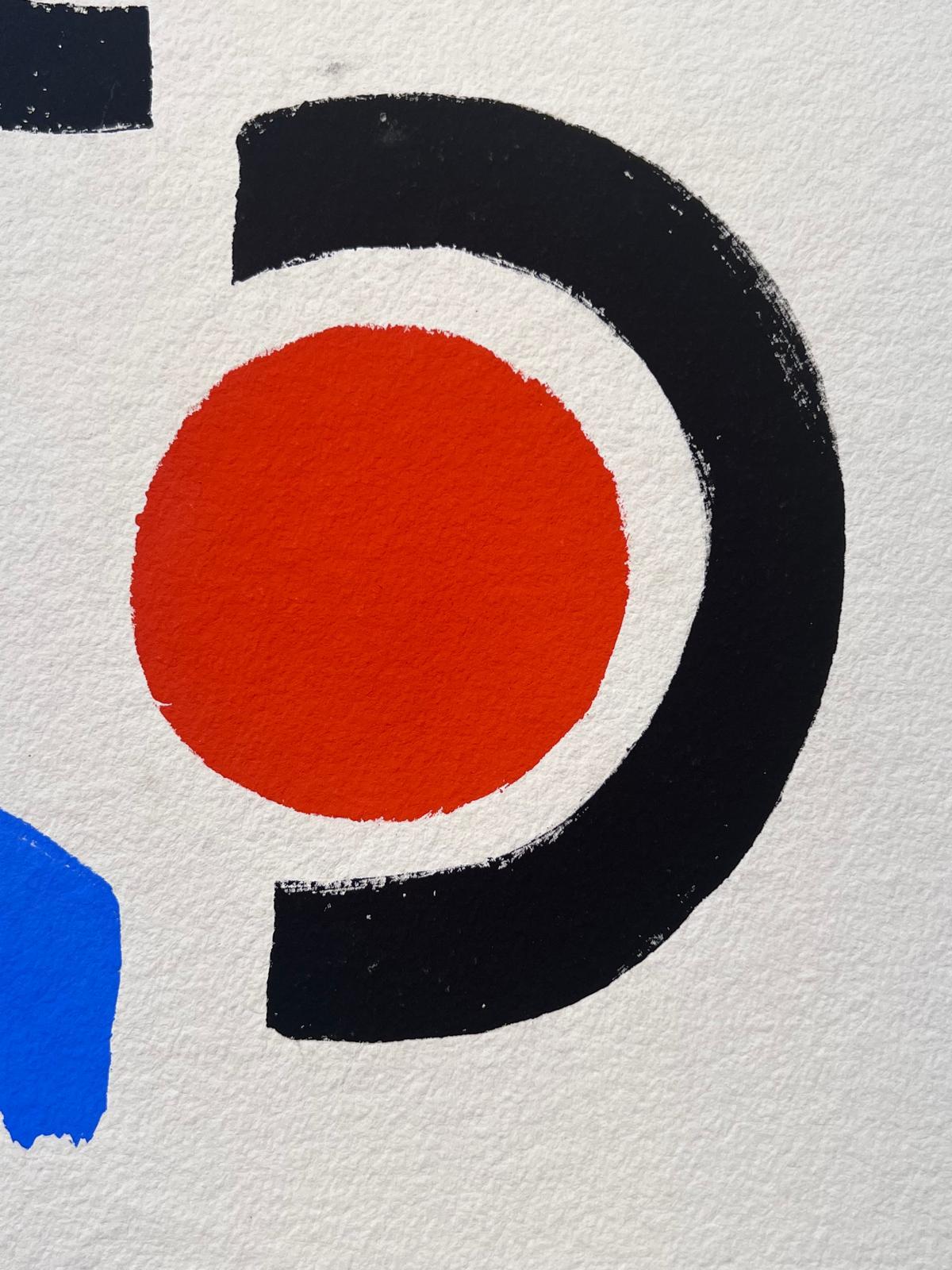 Pochoir, 1966
Edition : I/XX
Éditeur : Éditions de la galerie Motte (Paris)
53,00 cm. x 38,00 cm.  20.87 in. x 14.96 in. (papier)
45,00 cm. x 27,00 cm.  17.72 in. x 10.63 in. (image)

Signé par l'artiste au crayon.
Certificat d'authenticité

Richard