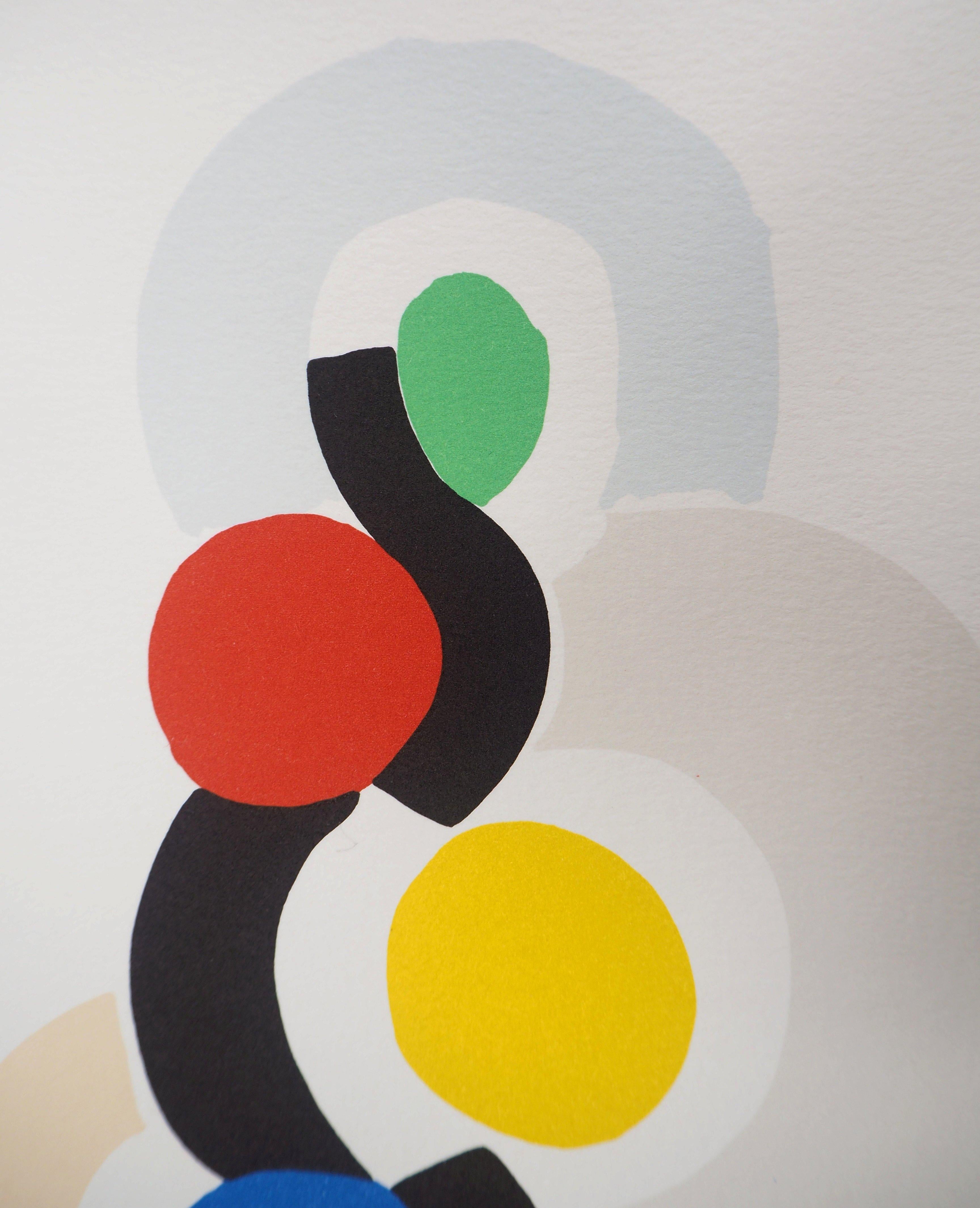 Sonia DELAUNAY
 Rythm and Dance

Lithograph after a painting
Printed signature in the plate
Numbered /600 
On vellum paper 40 x 30 cm (c. 15.7 x 11.8 in)
ArtCurial edition, 1994

Excellent condition