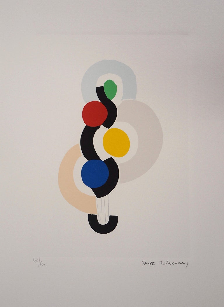 Sonia Delaunay Abstract Print - Rythm and Dance - Lithograph (Artcurial edition)