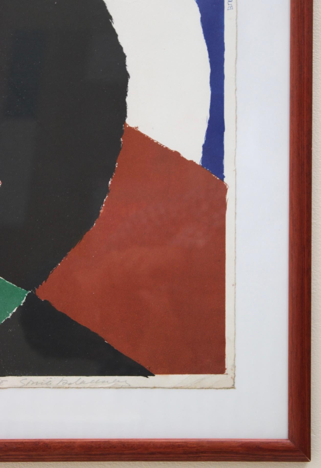 Sonia Delaunay
Rythme-couleur, 1962
Lithograph on Fabriano wove paper
27 3/5 × 19 7/10 in l 70.2 × 50 cm
Frame included - 32 1/3 x 24 4/5 l 83 x 63 cm
Edition of 40

Condition: Overall good condition.