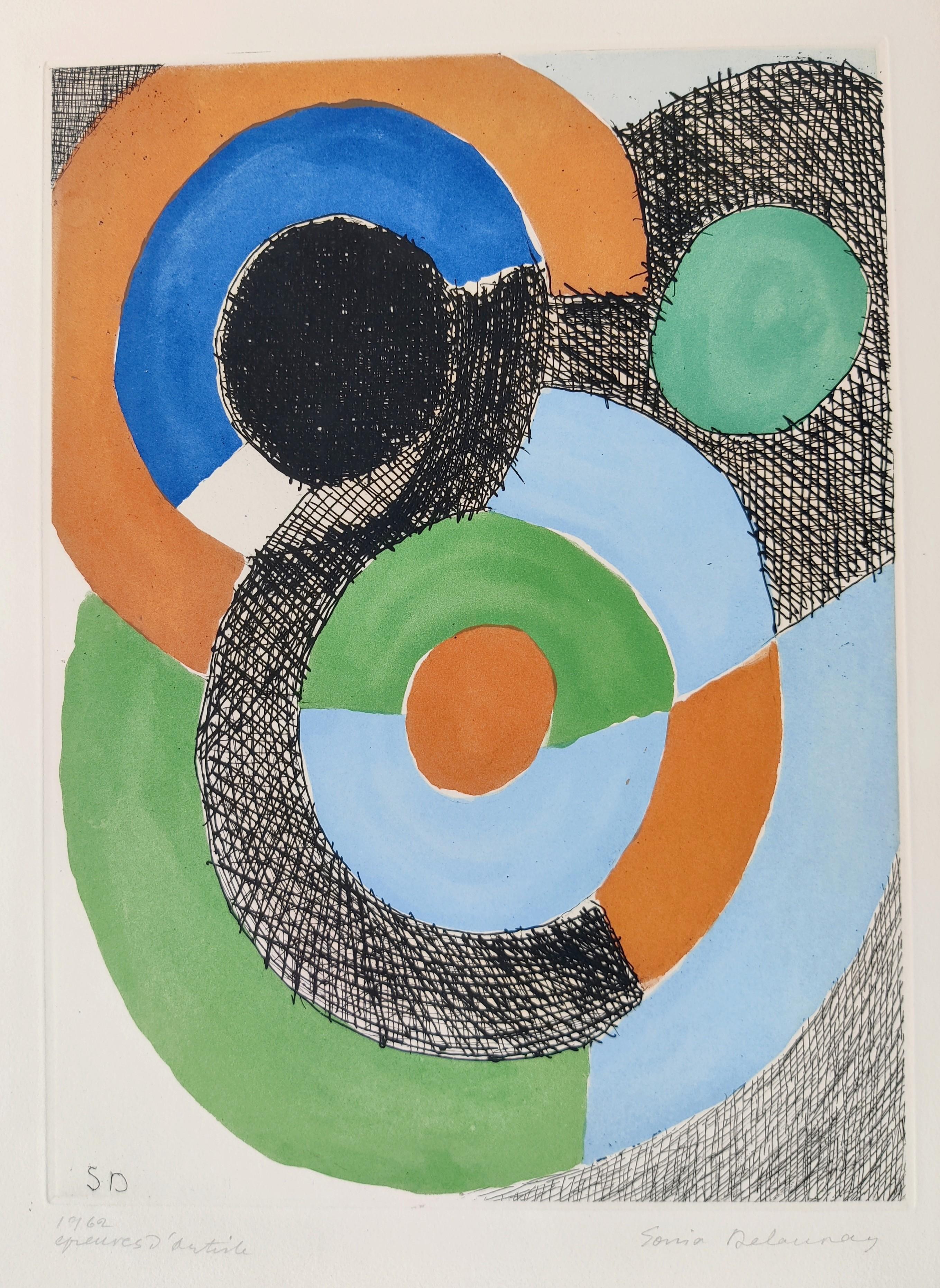 Sonia Delaunay Abstract Print - Rythmes et couleurs 