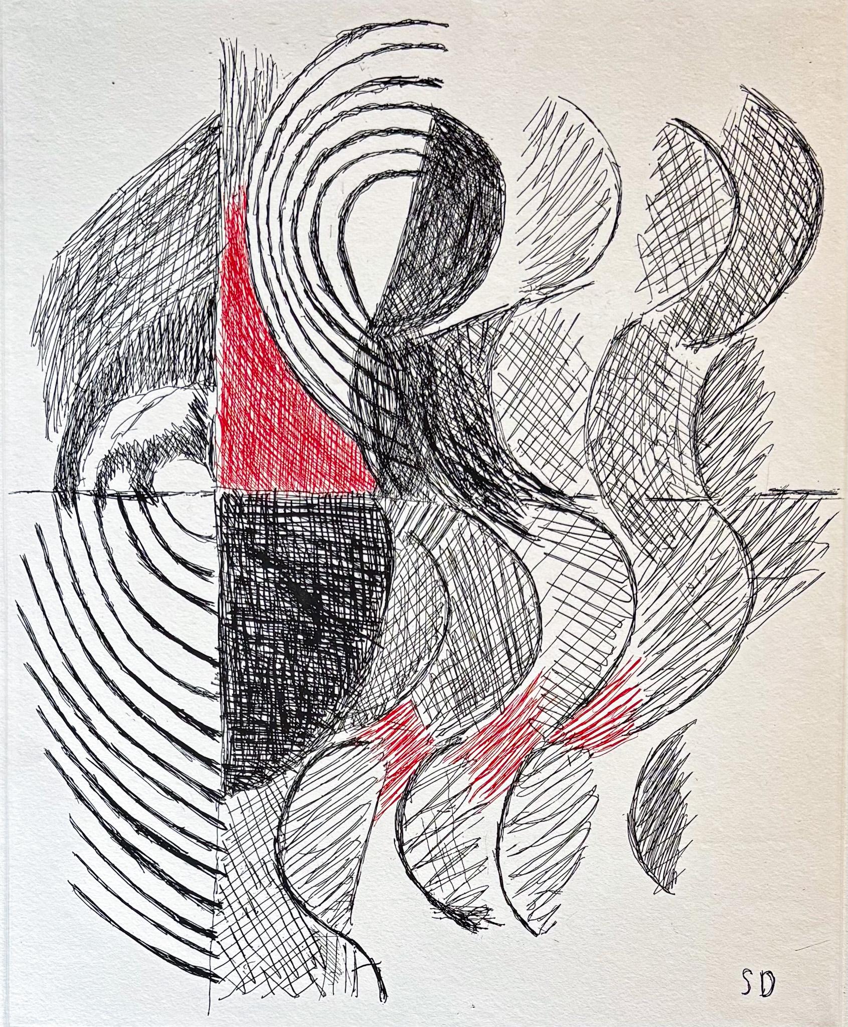 Sonia Delaunay (1885-1979) - Composition - etching on paper - 1964 For Sale 2