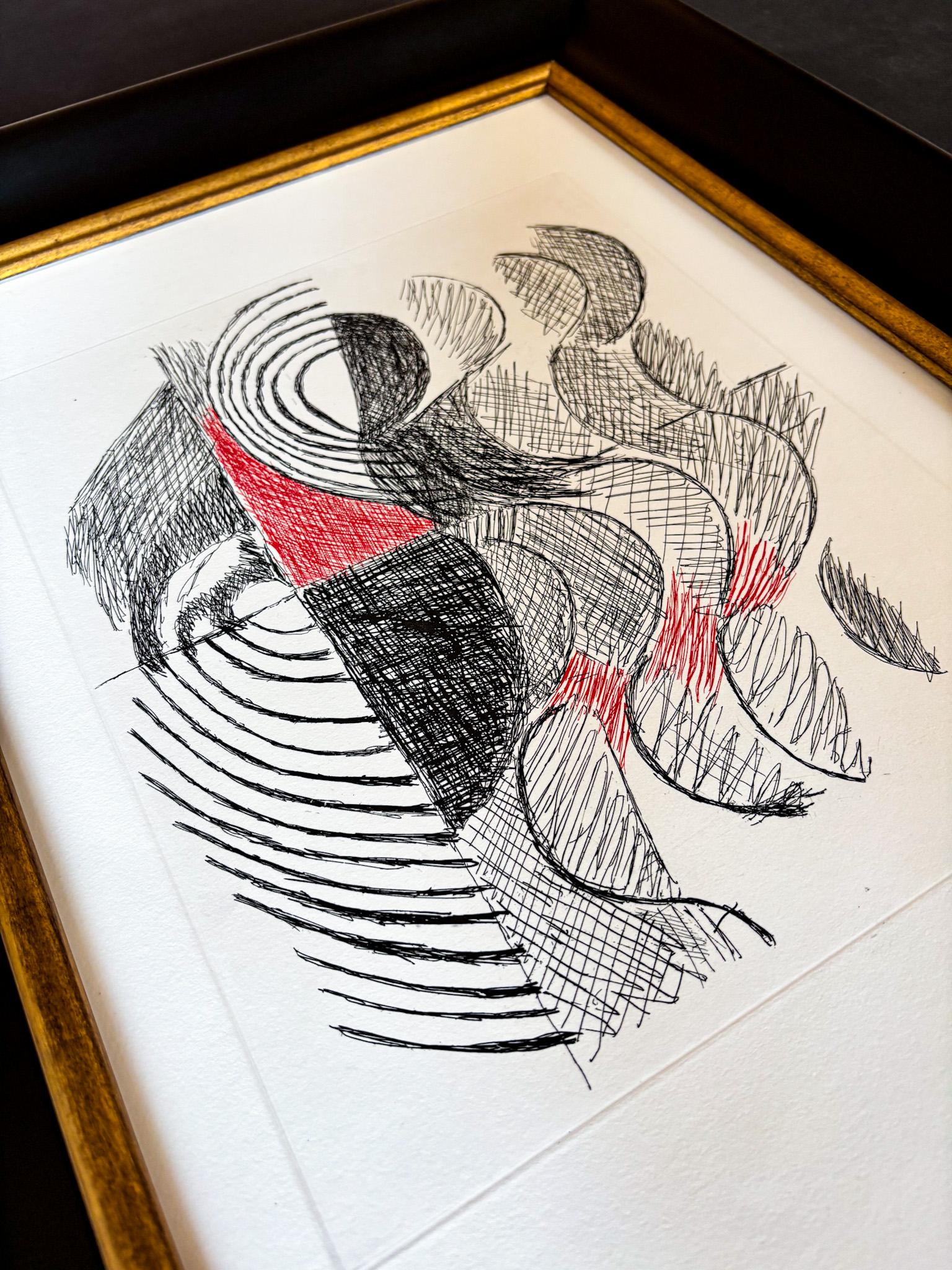Sonia Delaunay (1885-1979) - Composition - etching on paper - 1964 For Sale 3