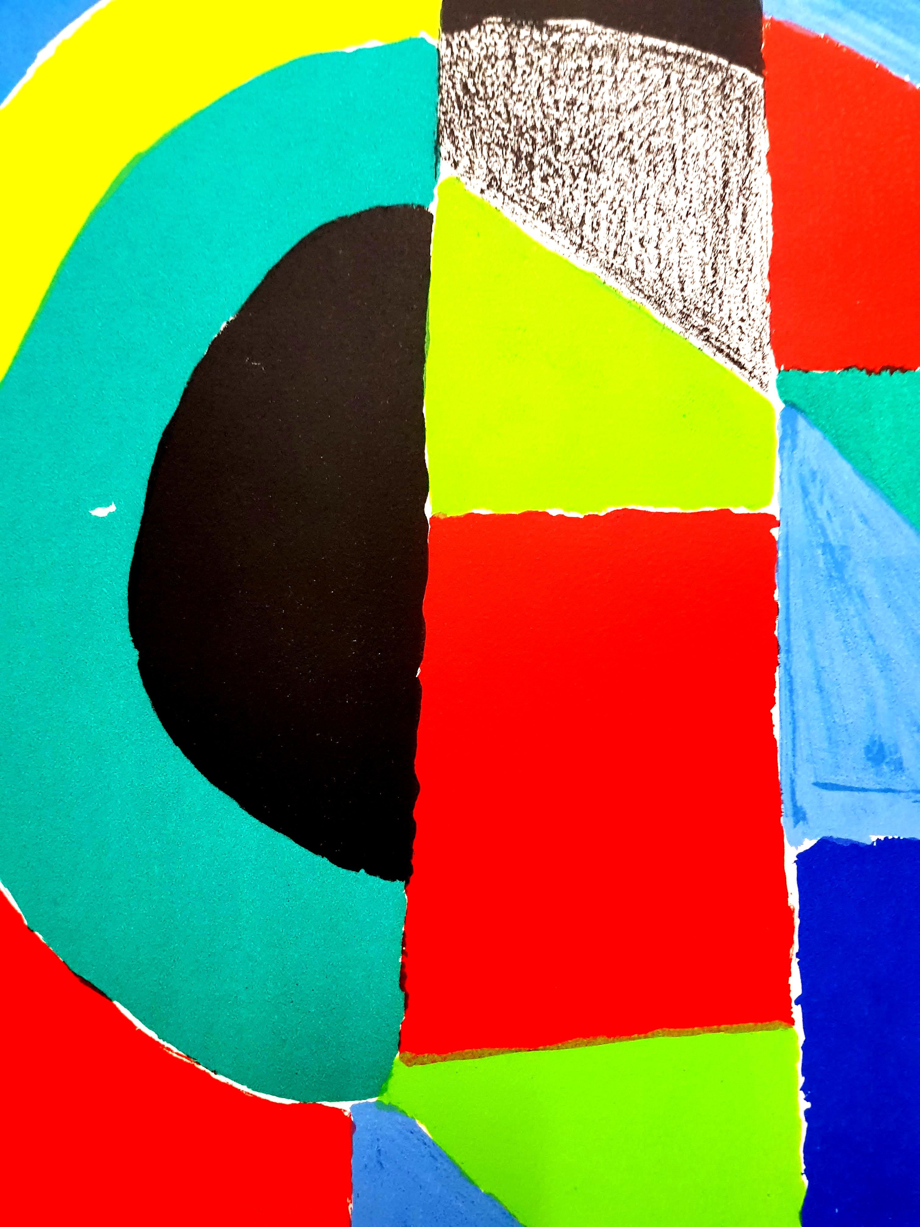 Sonia Delaunay - Composition colorée - Lithographie originale signée 11
