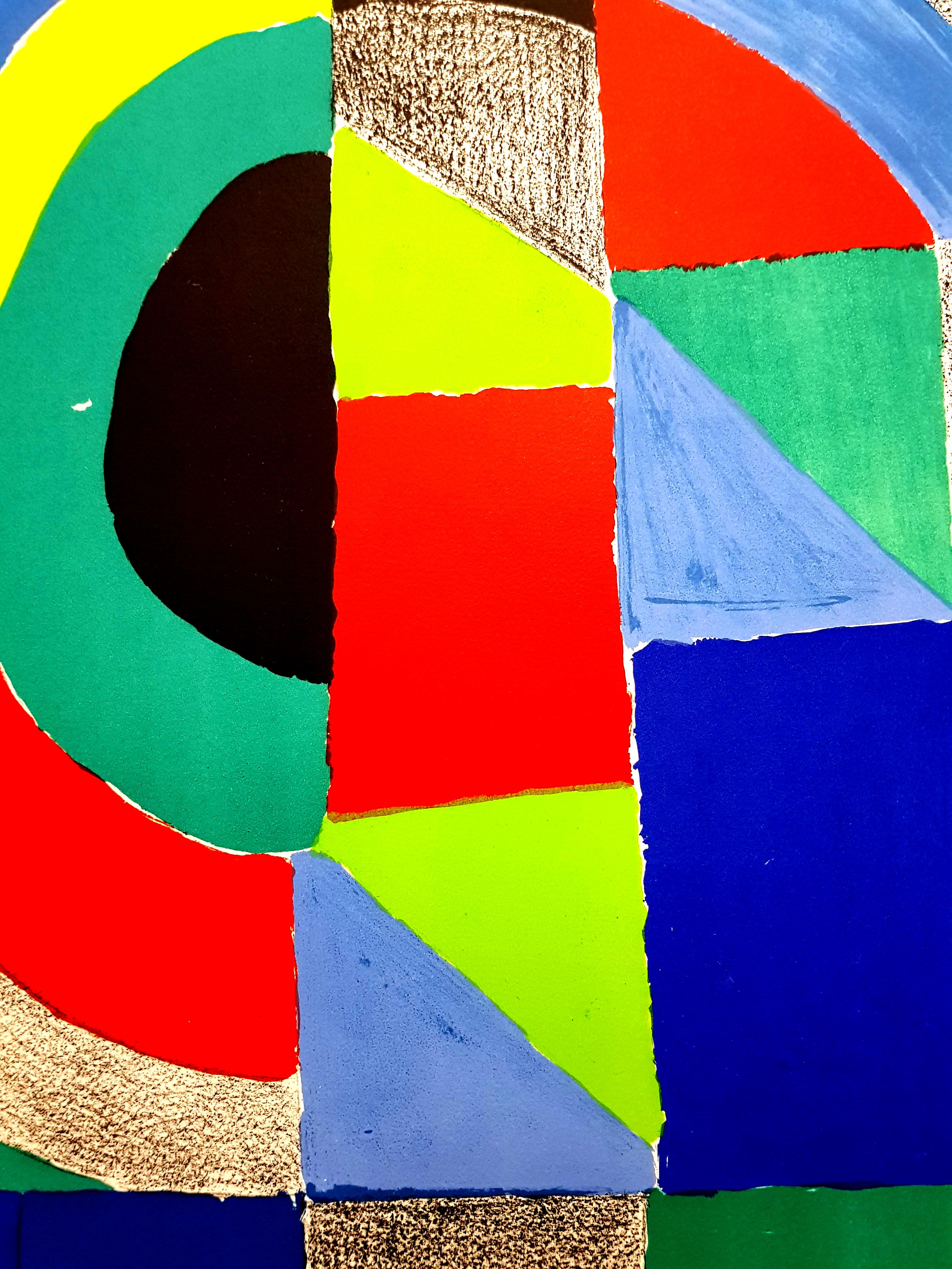 Sonia Delaunay - Composition colorée - Lithographie originale signée 4
