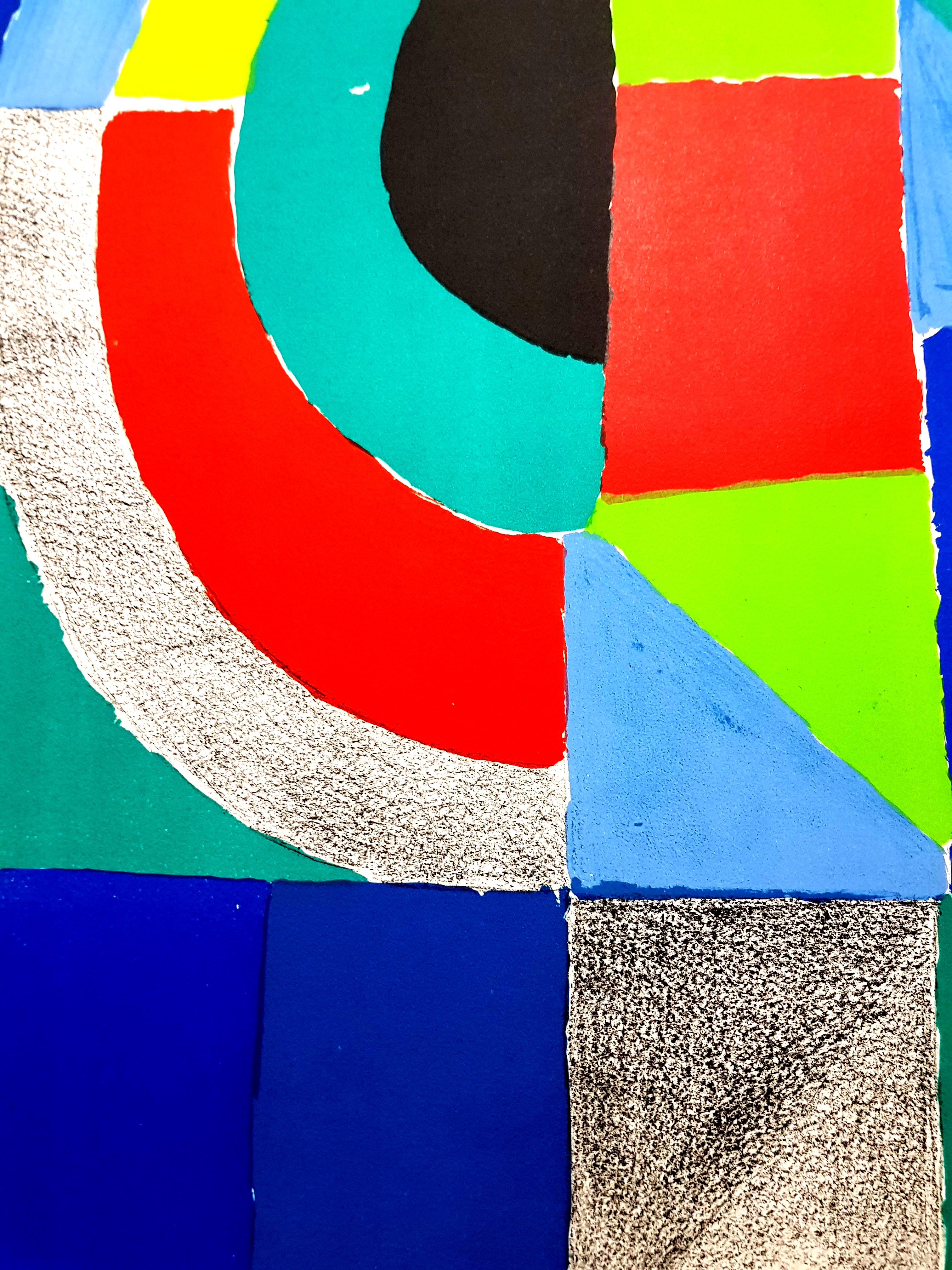 Sonia Delaunay - Composition colorée - Lithographie originale signée 5