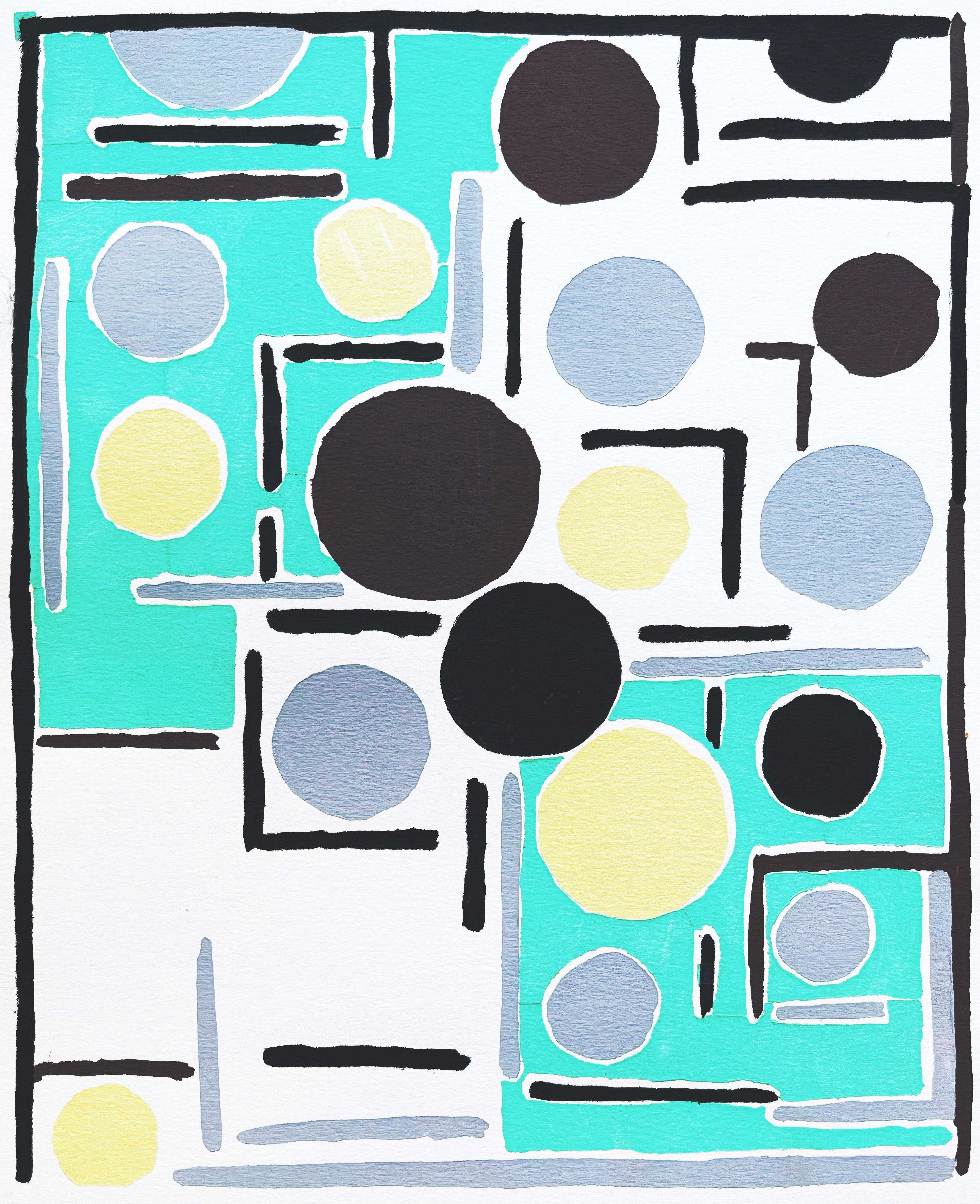 Cette exquise lithographie et pochoir d'après Sonia Delaunay (1885-1979), intitulée Planche No. 15, tirée de l'in-folio Compositions, couleurs, idees, Sonia Delaunay, provient de l'édition de 1930 publiée par les Editions d'Art Charles Moreau,