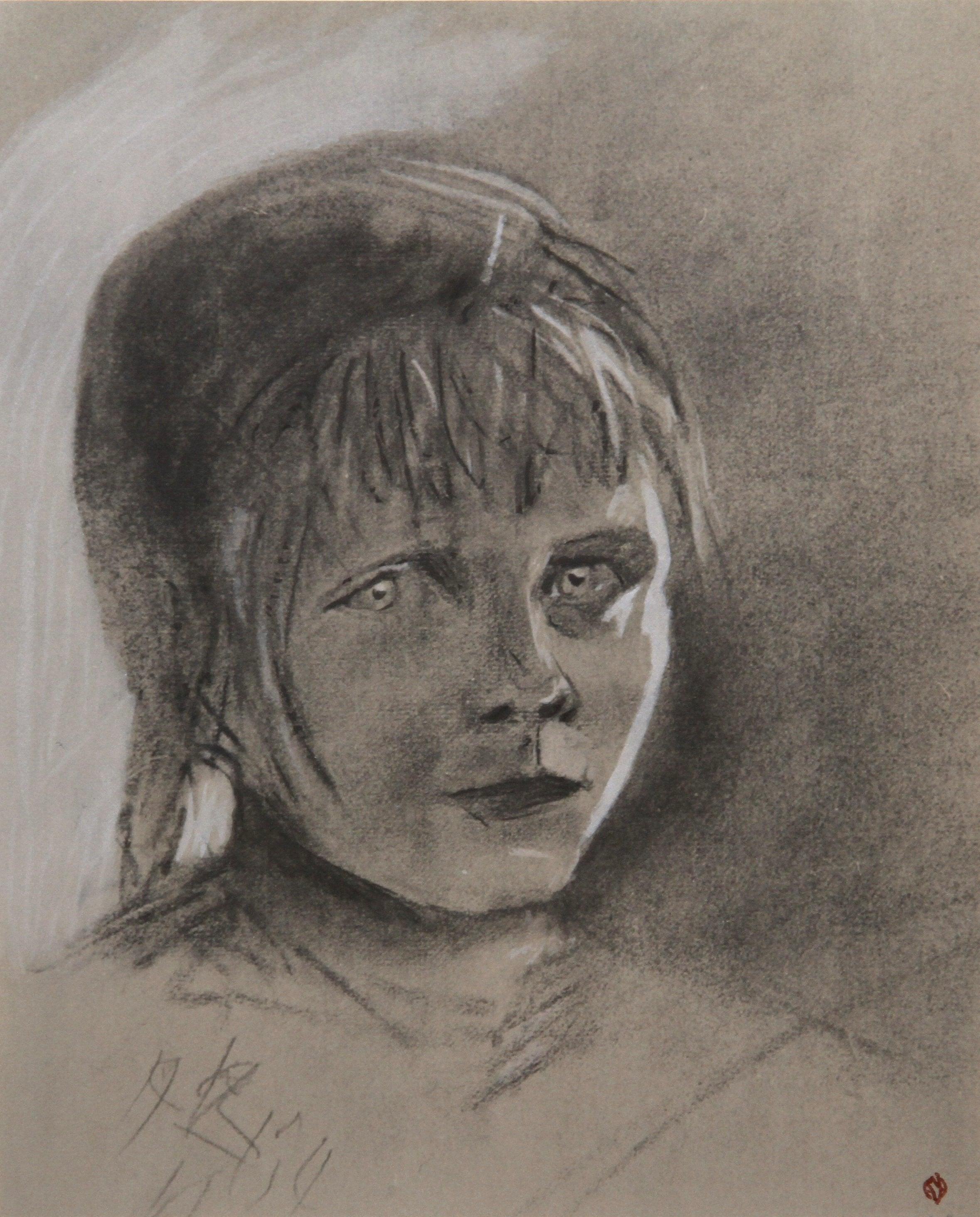 Sonia Delaunay, Portrait of a Young Girl, from Faces of Children, 1968 (after)