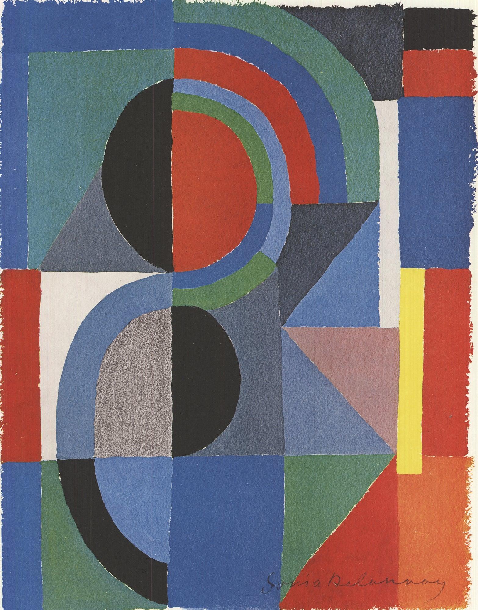 Sonia Delaunay 'Viertel' 1990- Offset Lithograph For Sale 1