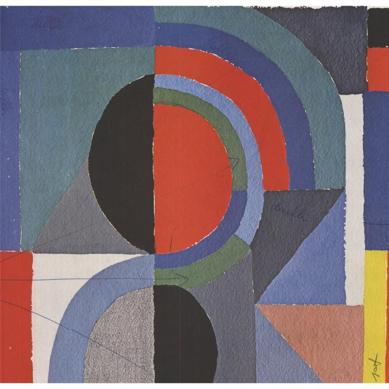 Sonia Delaunay 'Viertel' 1990- Offset Lithograph For Sale 2