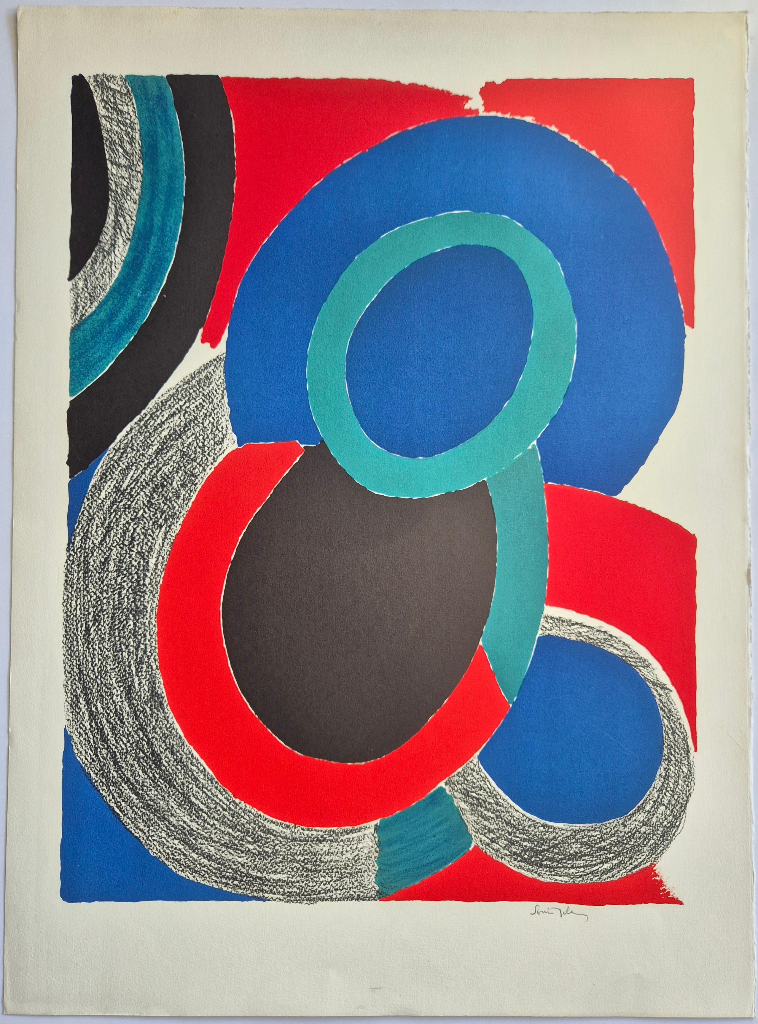 Sonia Delaunay
Vol de nuit, 1970
Litografía 
Firmado a mano abajo a la derecha
Sin numerar de la edición aparte 75
Tamaño de la hoja 76 x 55 cm
Publicado por Art Curial, París
