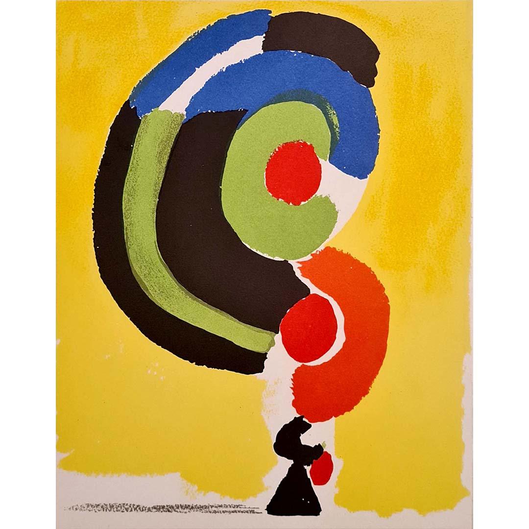 Sonia Delaunay's 1972 lithograph, a product of collaboration with the renowned Mourlot atelier, stands as a vibrant testament to the artist's mastery of color and form. This striking piece, featured in the influential XXè siècle art publication,