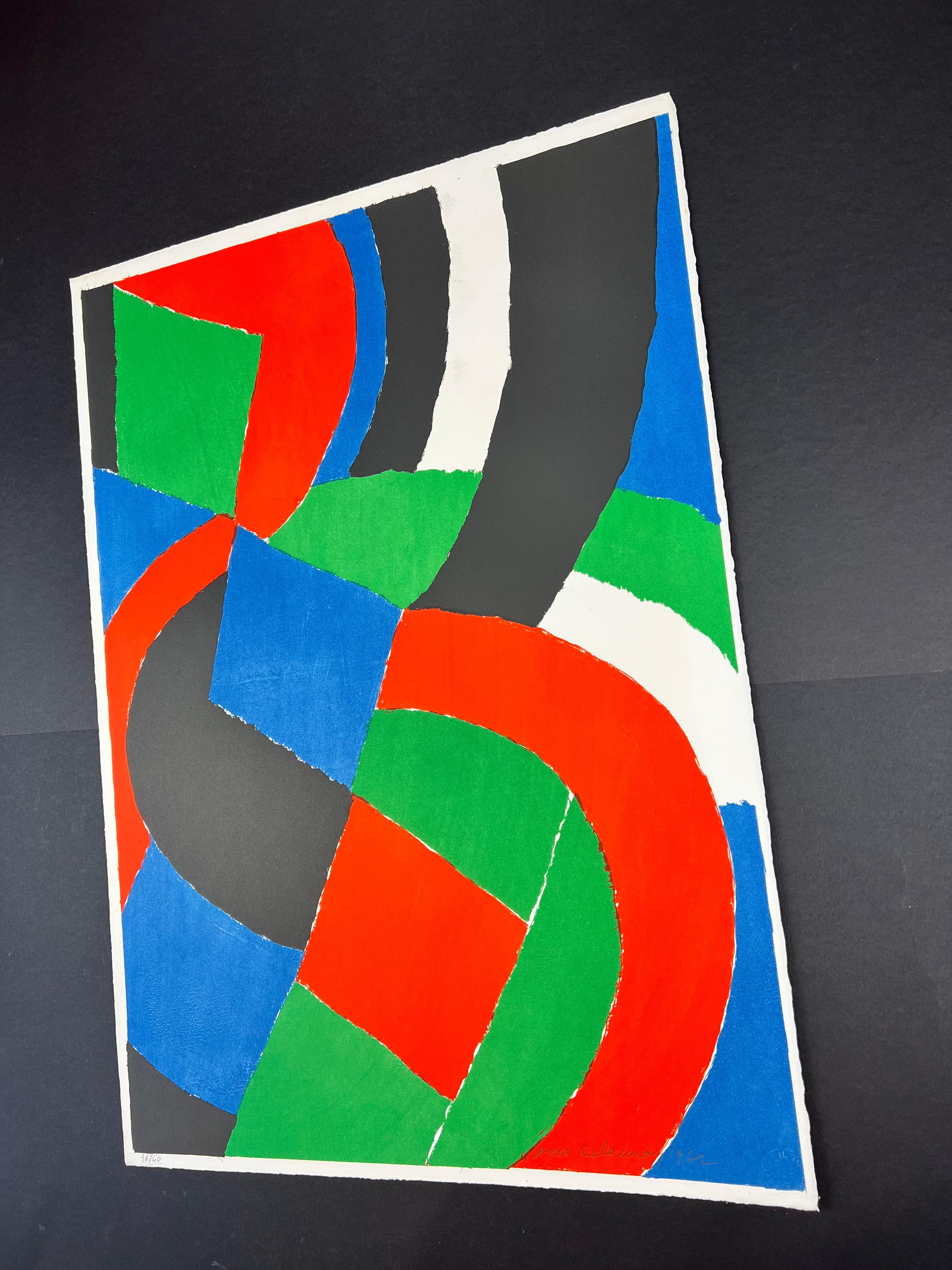 Sonia Terk Delaunay ( 1885 – 1979 ) – hand-signed lithograph – 1962 2