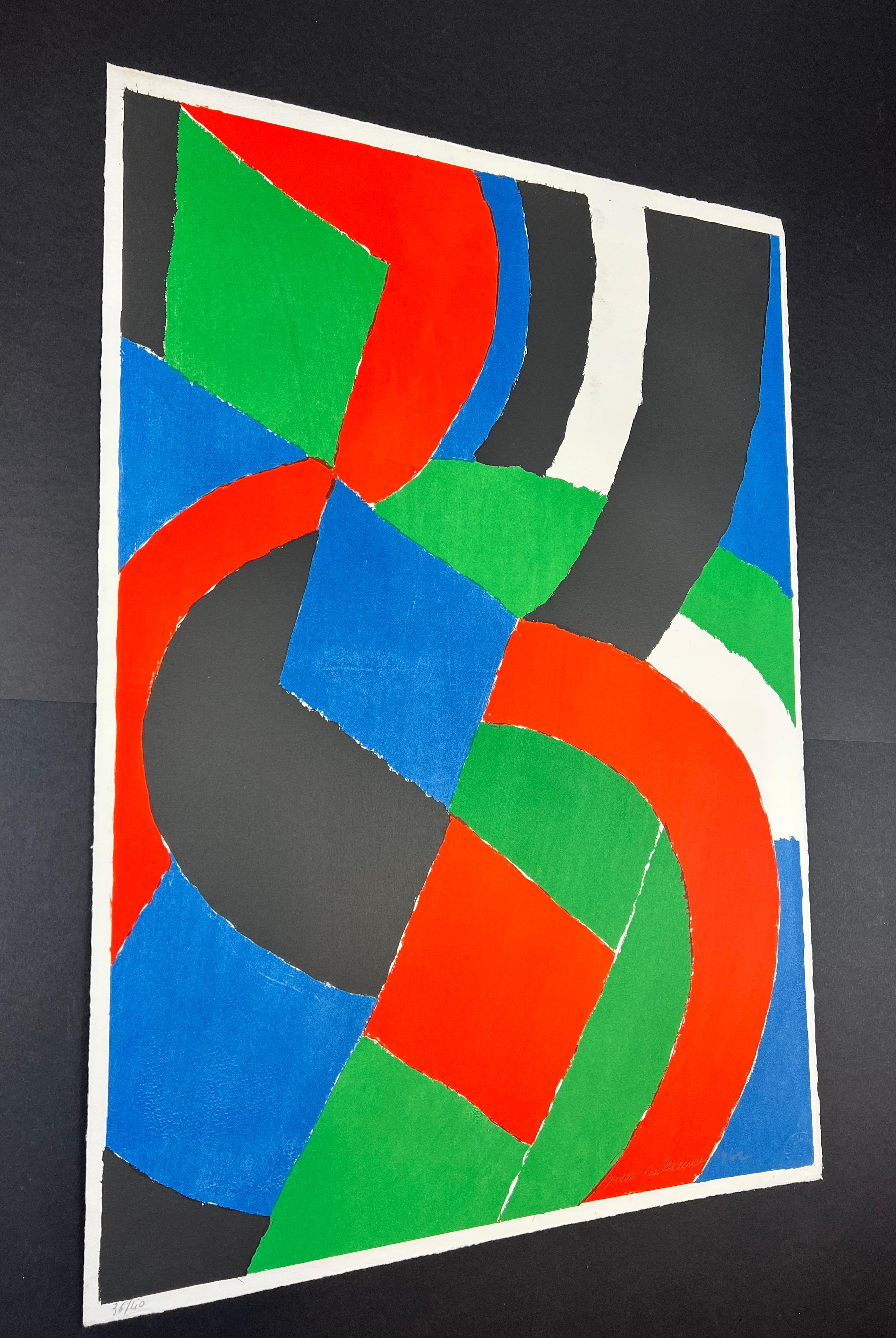 Sonia Terk Delaunay ( 1885 – 1979 ) – hand-signed lithograph – 1962 3