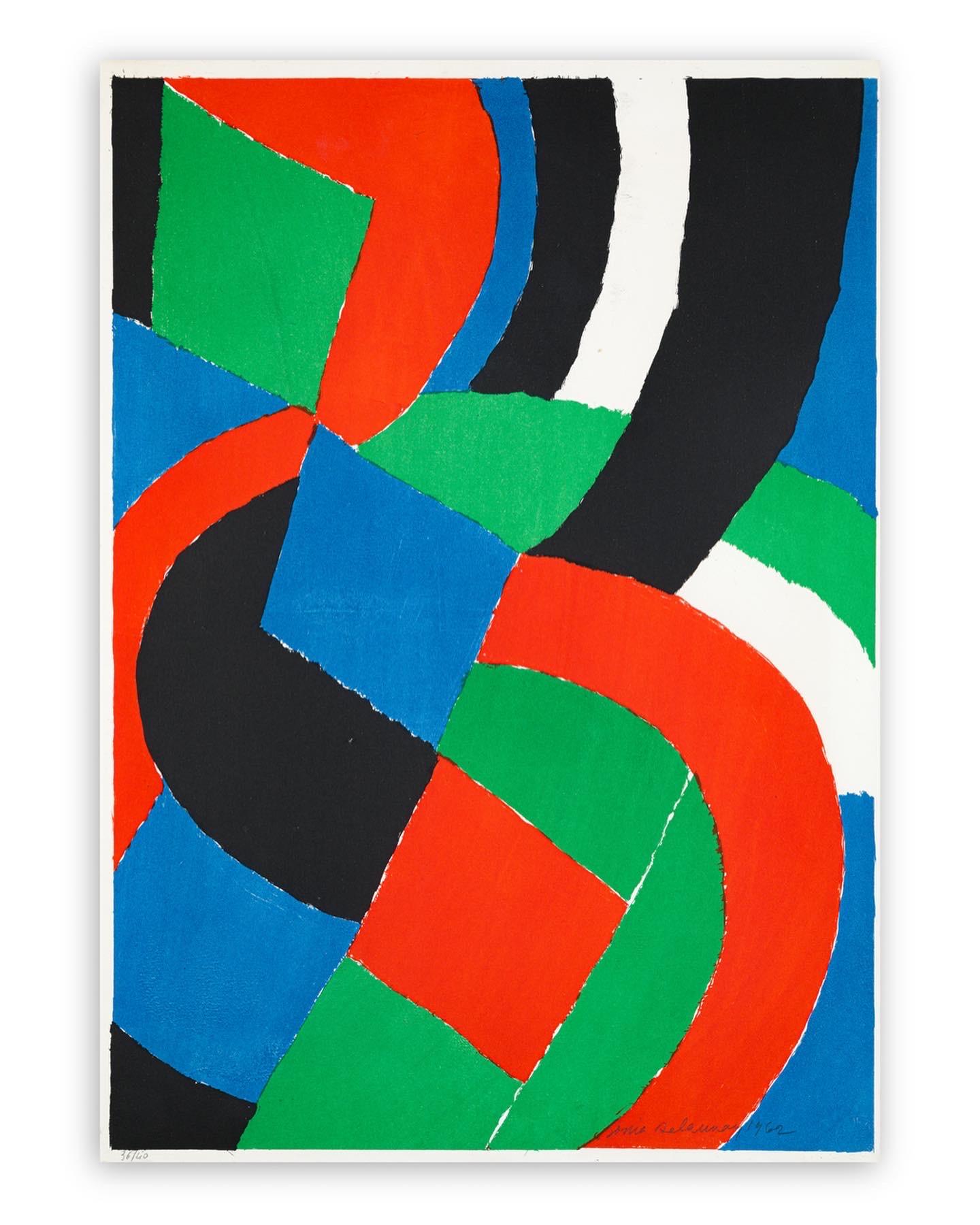 Sonia Delaunay Abstract Print - Sonia Terk Delaunay ( 1885 – 1979 ) – hand-signed lithograph – 1962