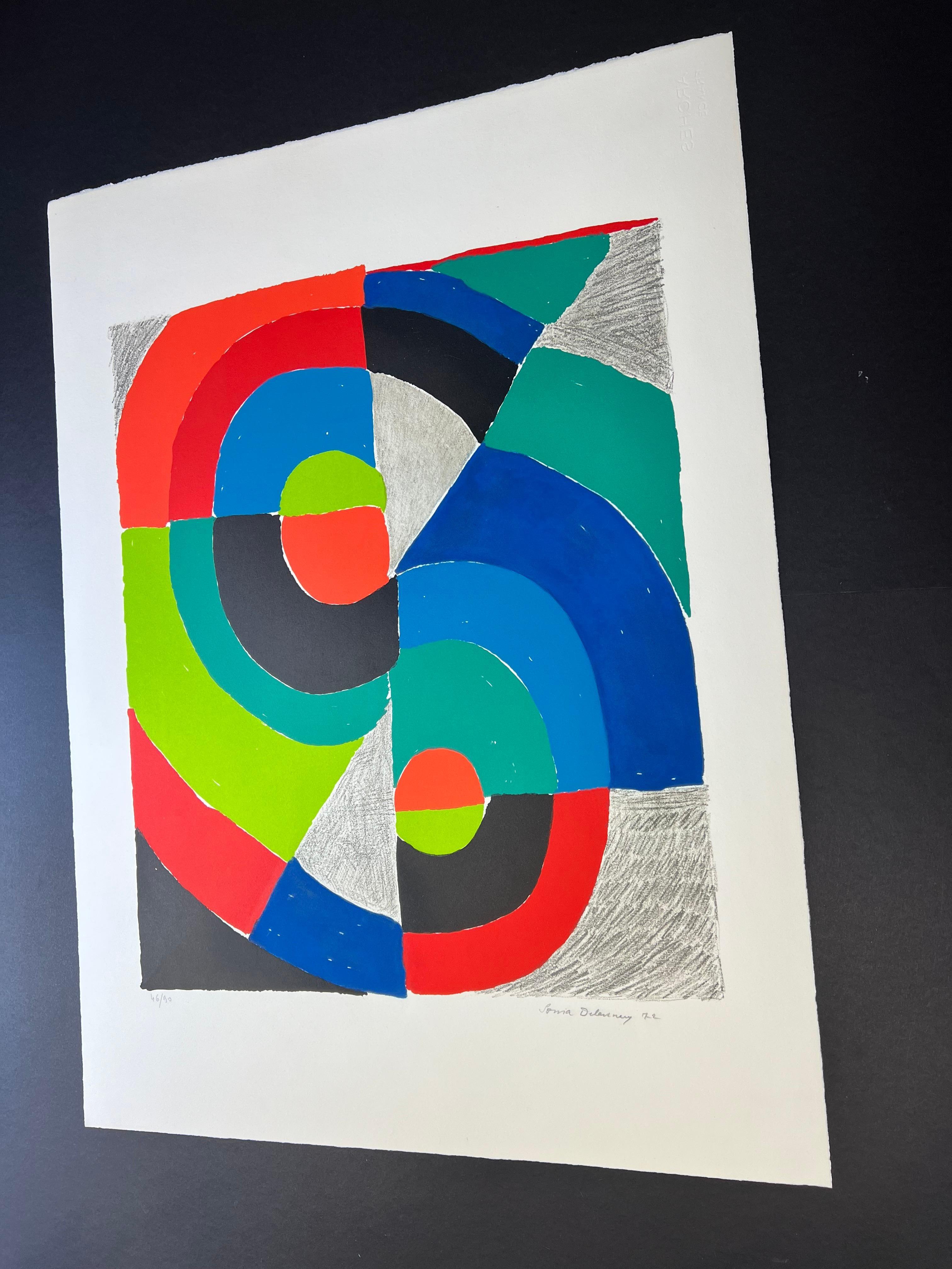 Sonia Terk Delaunay ( 1885 – 1979 ) – hand-signed lithograph on Arches – 1972 1
