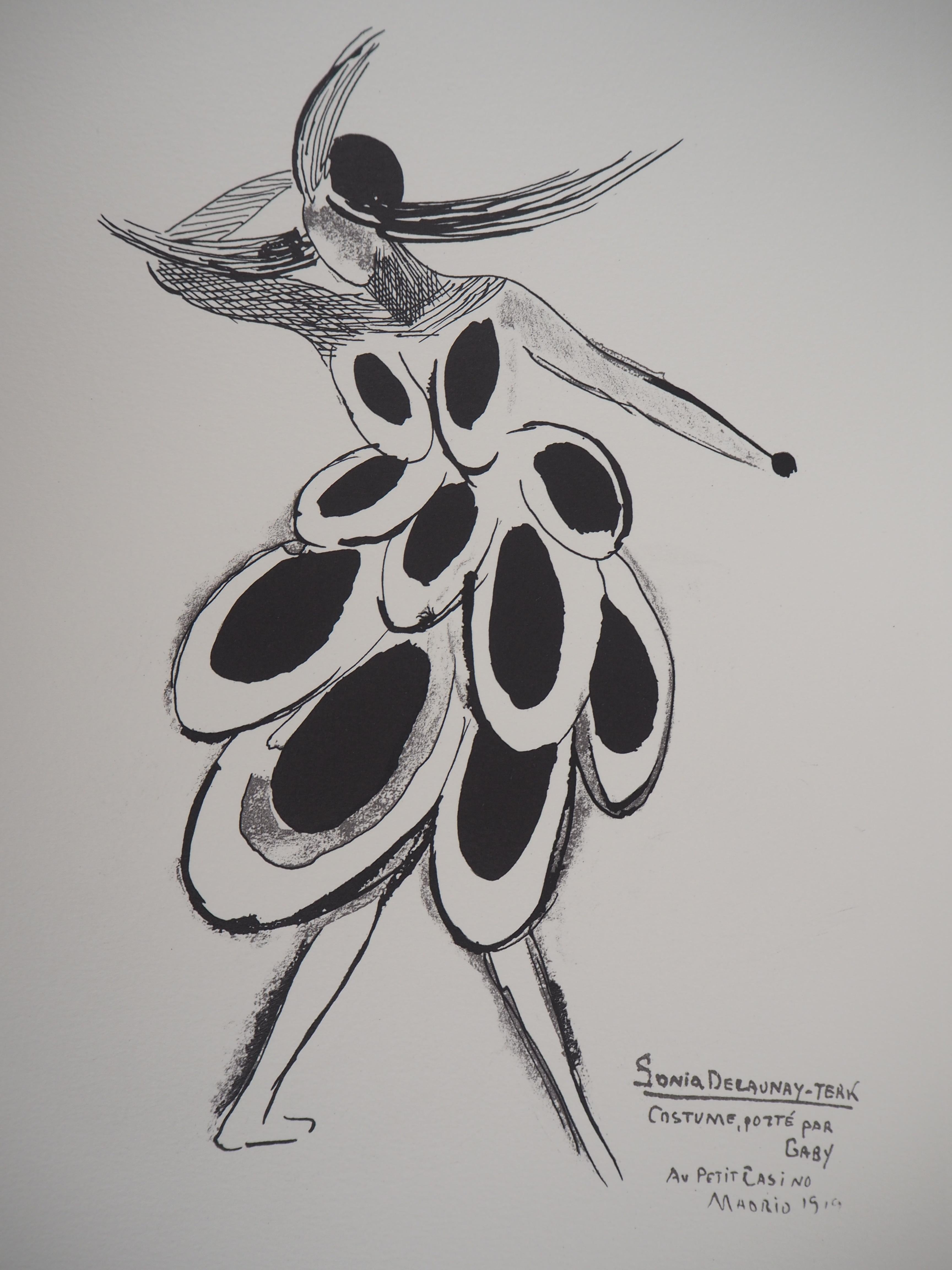 Espagne : Danseur de flamenco - Lithographie (édition artistique) - Print de Sonia Delaunay