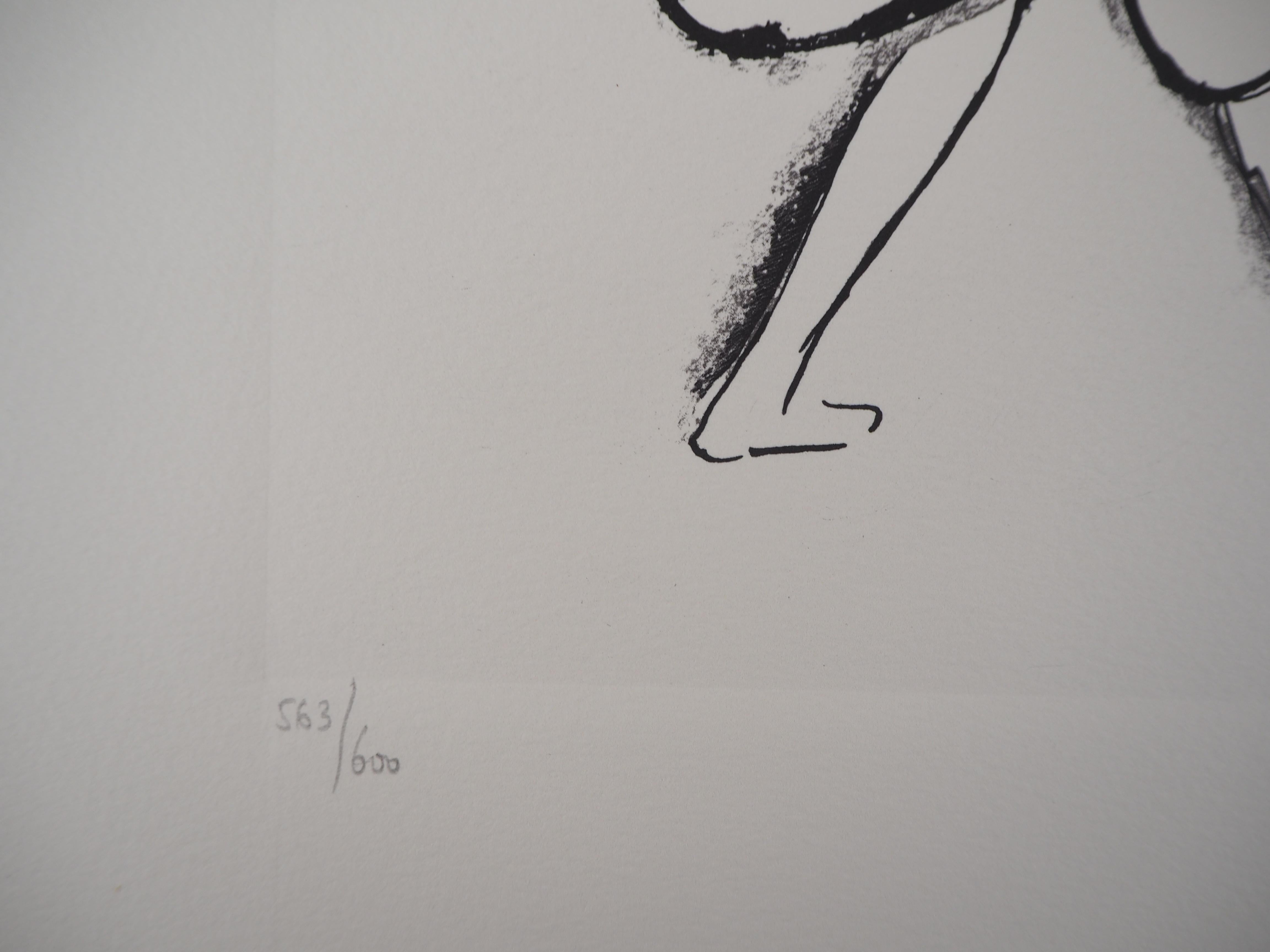 Spain : Flamenco Dancer - Lithograph (Artcurial edition) - Gray Abstract Print by Sonia Delaunay