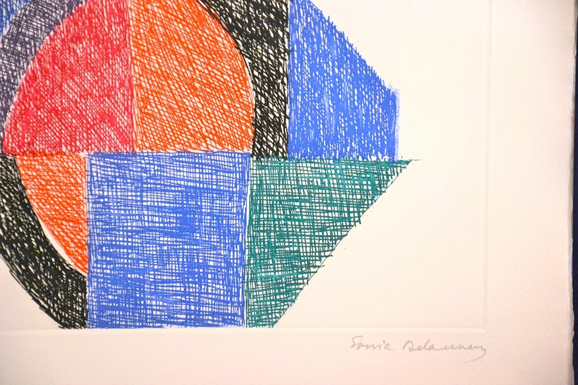 Untitled - Original Etching by Sonia Delaunay - 1966 2