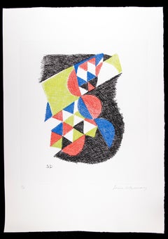Untitled - Original Etching by Sonia Delaunay - 1966