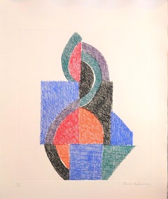 Untitled - Original Etching by Sonia Delaunay - 1966