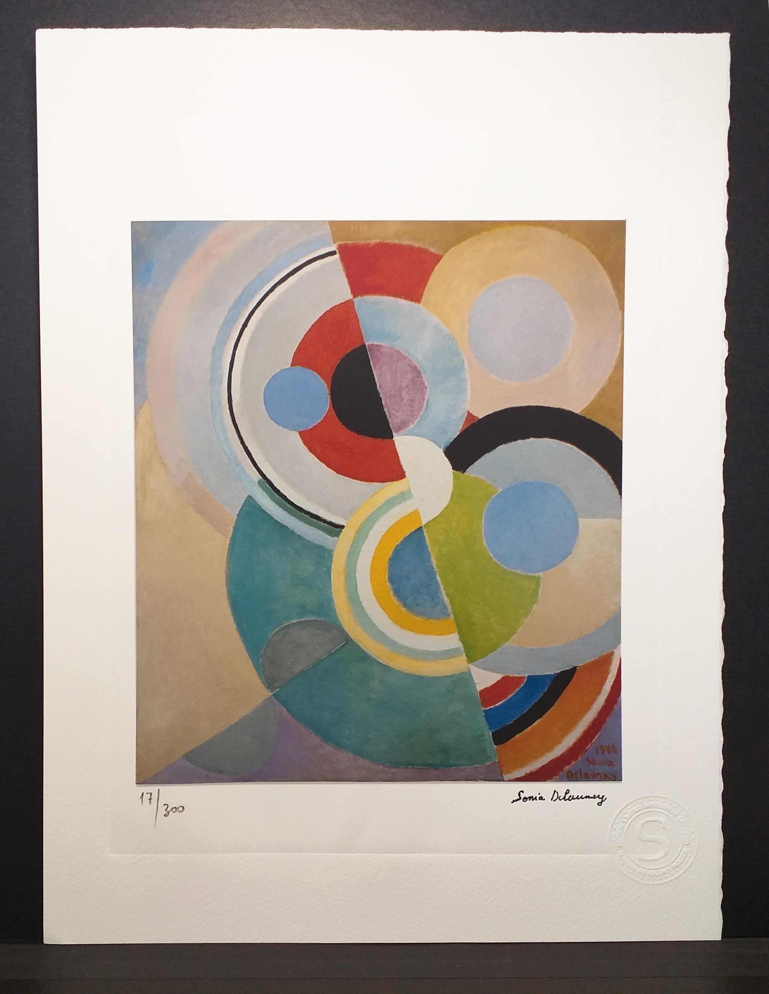 Sonia Delaunay
1885 - 1979
This artist is mainly known for her colourful patchworks, which she used in painting, tapestry, design and fashion. However, she was also an accomplished painter in search of the expression of pure painting. She