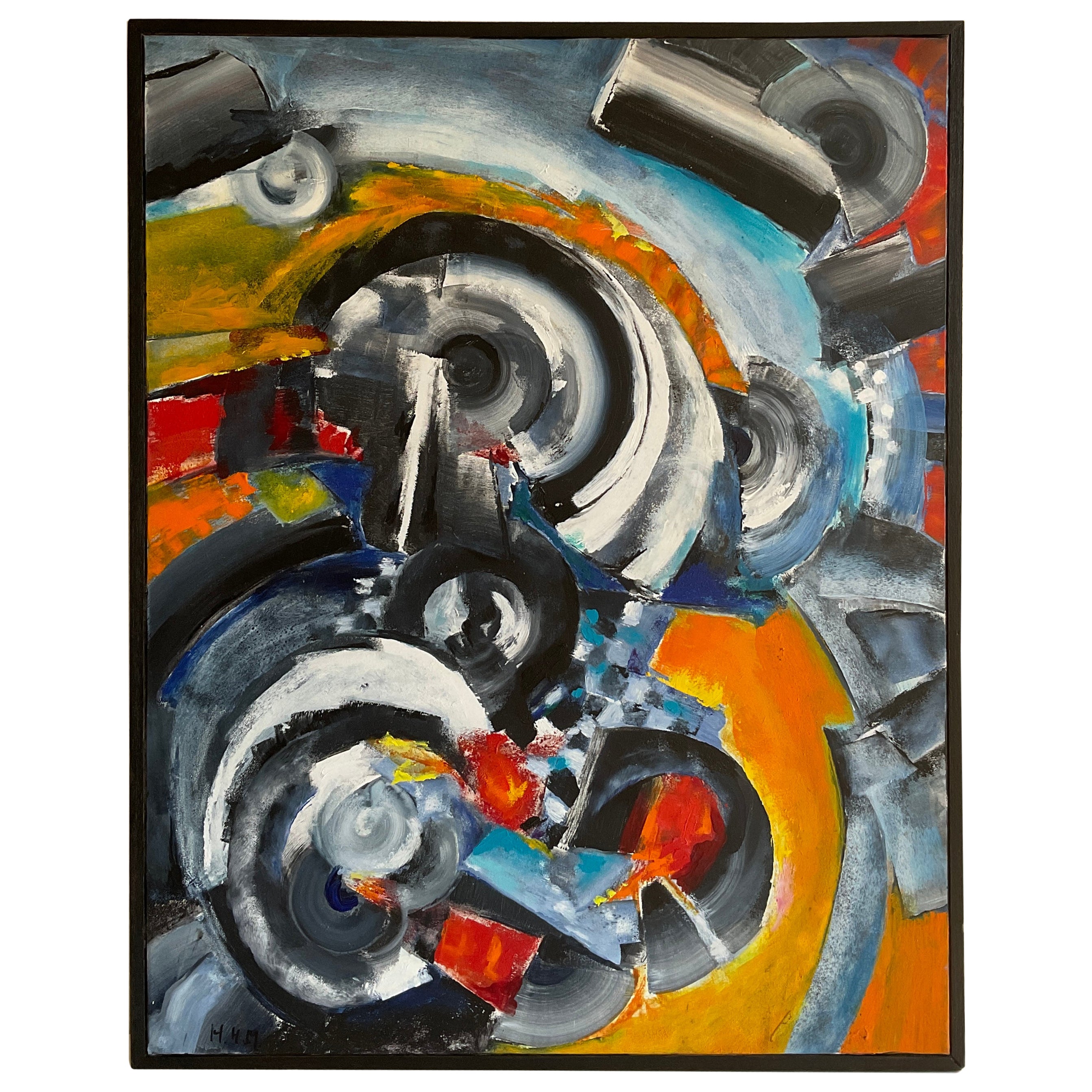 Sonia Delaunay Style Cubist Art Composition Painting by Heidi Melano