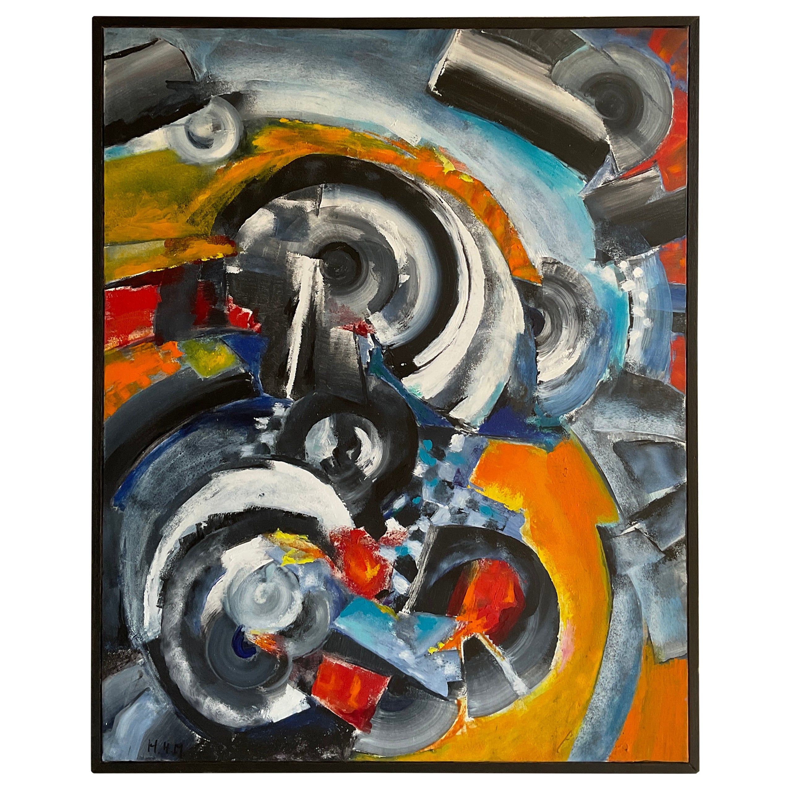 Sonia Delaunay Style Cubist Art Composition Painting by Heidi Melano