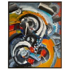 Sonia Delaunay Style Cubist Art Composition Painting by Heidi Melano