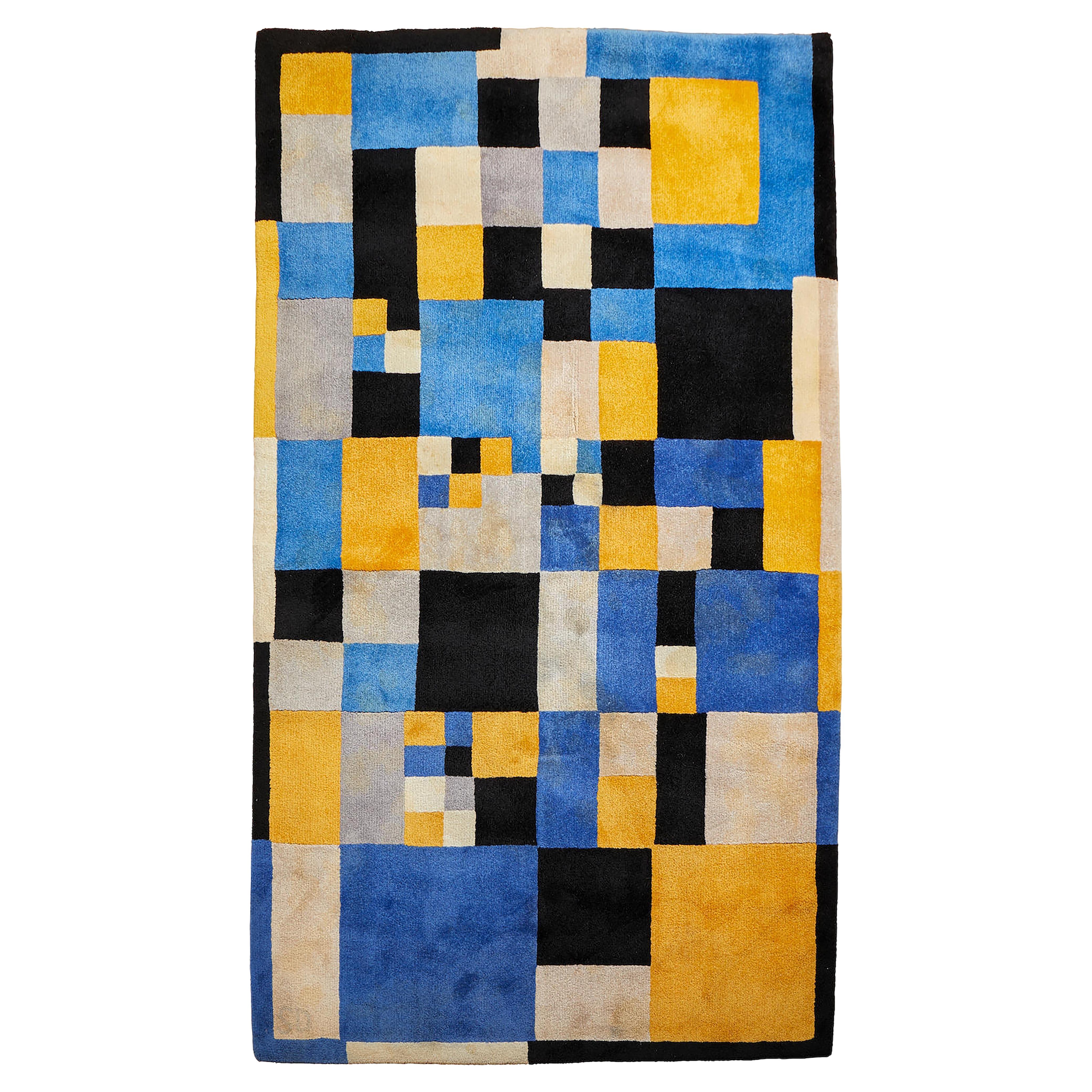 Sonia delaunay tapis Carrés magiques edition Artcurial circa 1979 For Sale