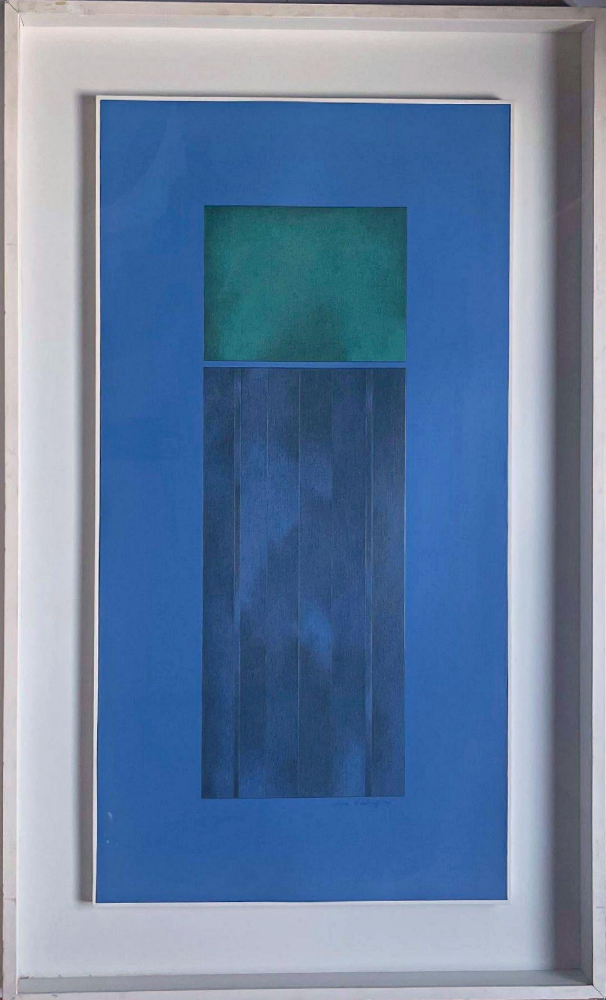 Portico, dipinto su masonite, firmato, proprietà del gallerista Andre Zarre, incorniciato - Mixed Media Art Astratto di Sonia Gechtoff