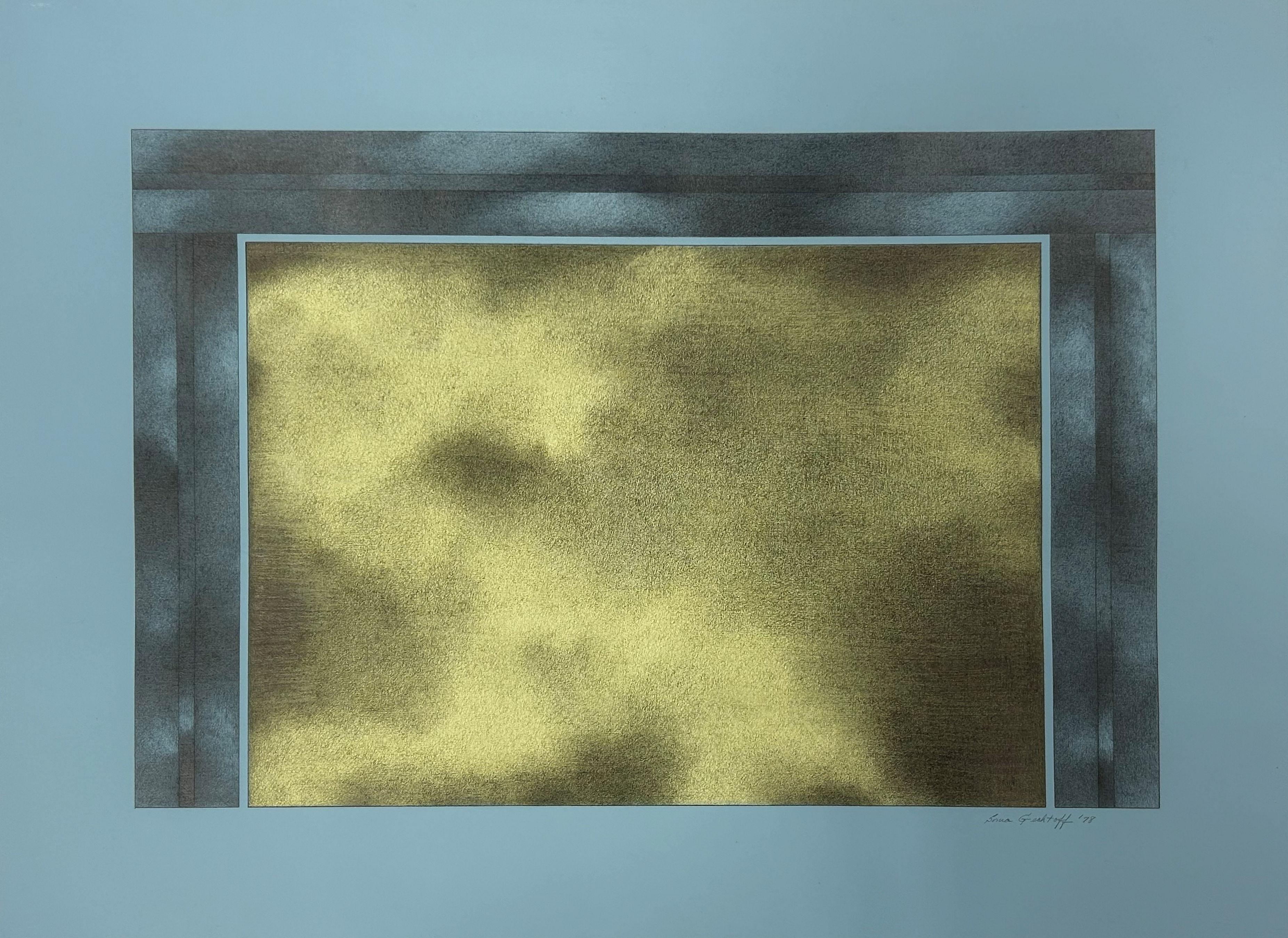 "Untitled" Sonia Gechtoff, Abstract Expressionist, Geometric, Architectural Work