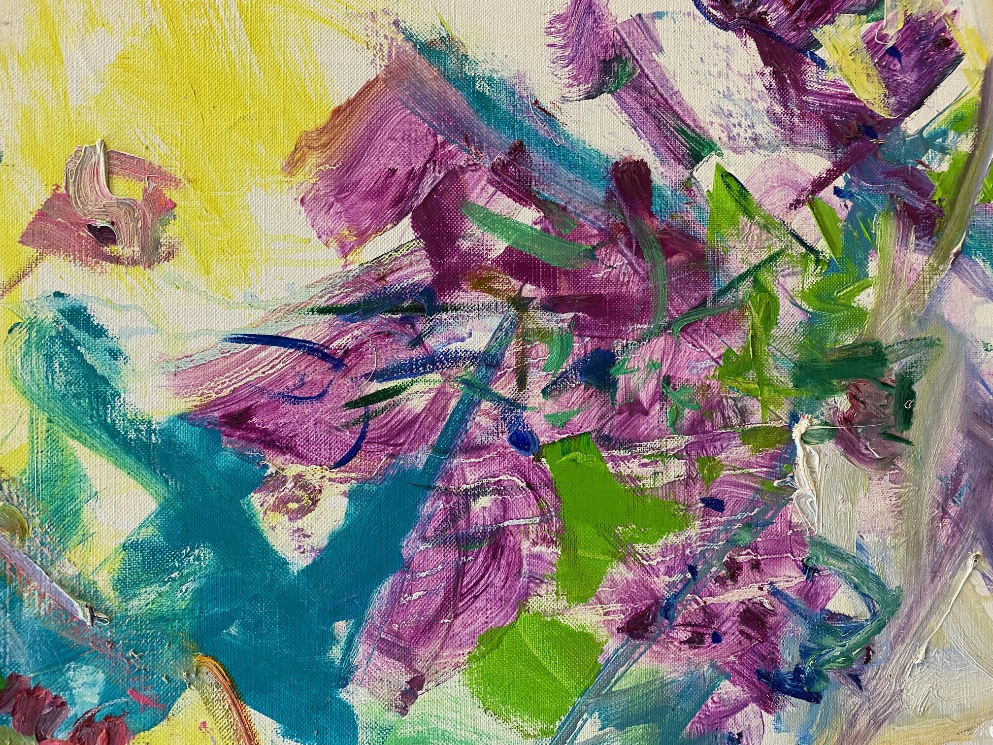 Island Winds of Italy, 48x36 paisaje floral expresionista abstracto en venta 1
