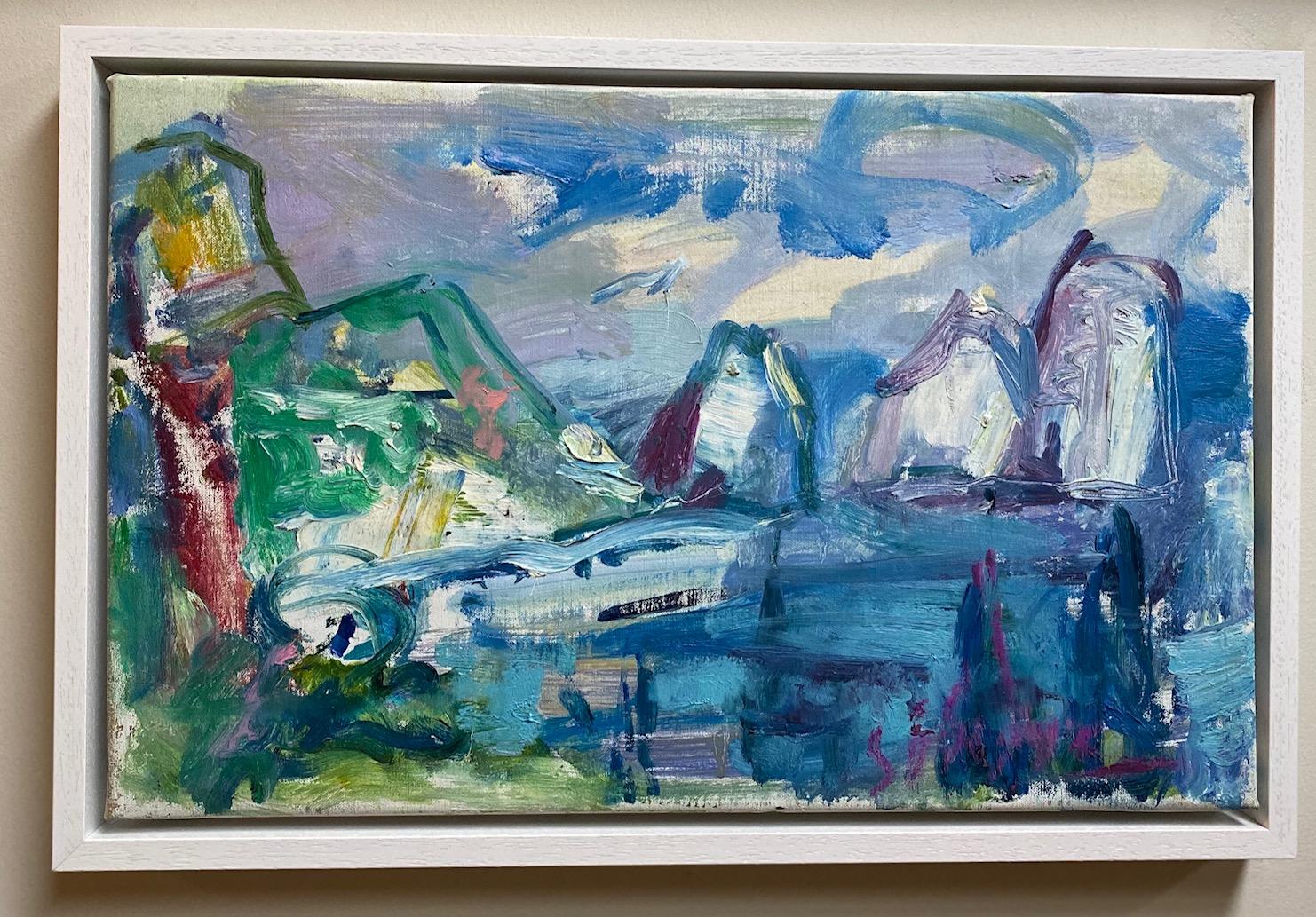 Sonia Grineva Landscape Painting - Island of Capri, original abstract landscape