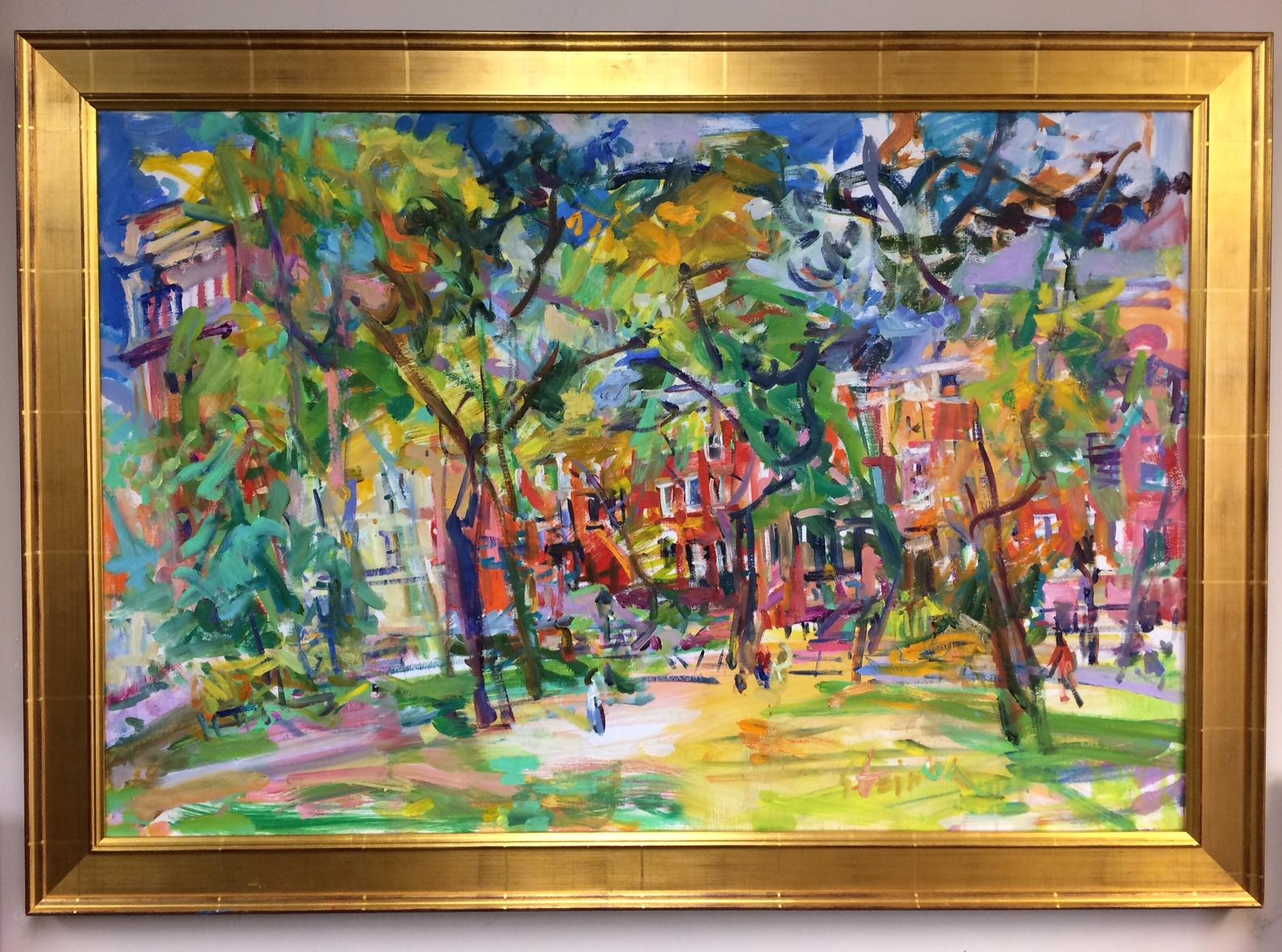 Sonia Grineva Landscape Painting - Washington Square Park, NYC original 32x48 post impressionist landscape