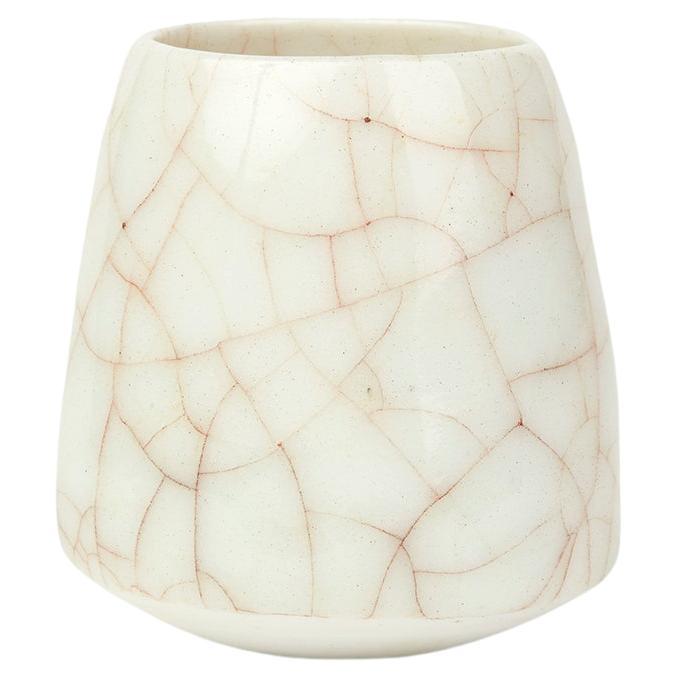 Sonia Lewis Studio Ceramic Craquelure Glazed Miniature Vase For Sale