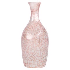Sonia Lewis Studio Ceramic Craquelure Glazed Bottle Vase