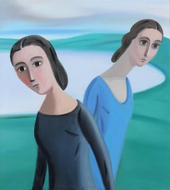 CLEAR WATER  Contemporary, figurative, imaginary, figures, water, landscape