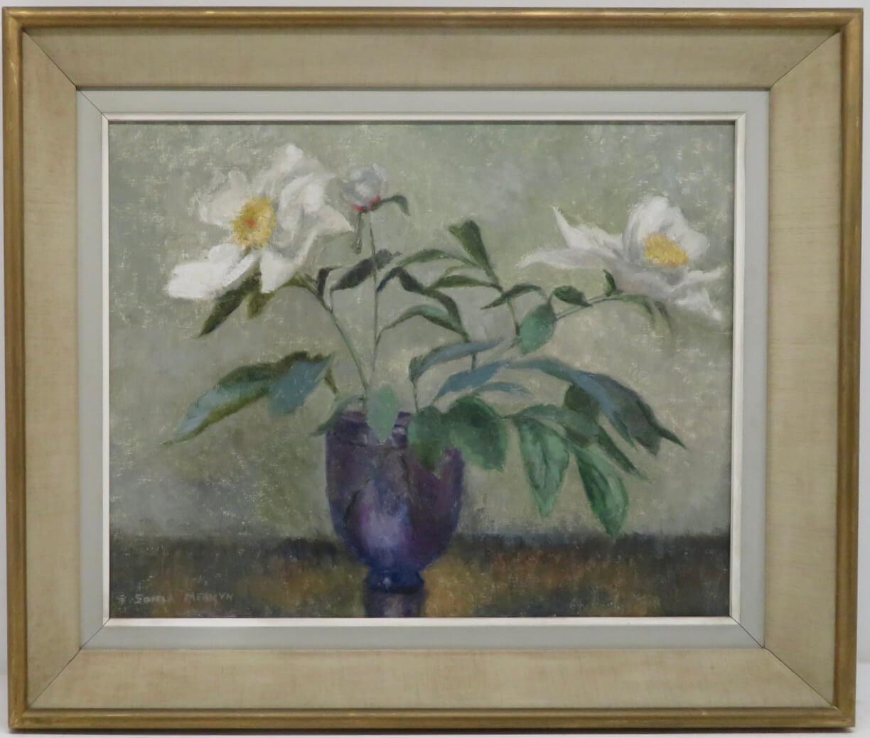 SONIA MERVYN Still-Life Painting - Sonia Mervyn (1893 1977) British Impressionist Still Life Vintage Oil Painting 