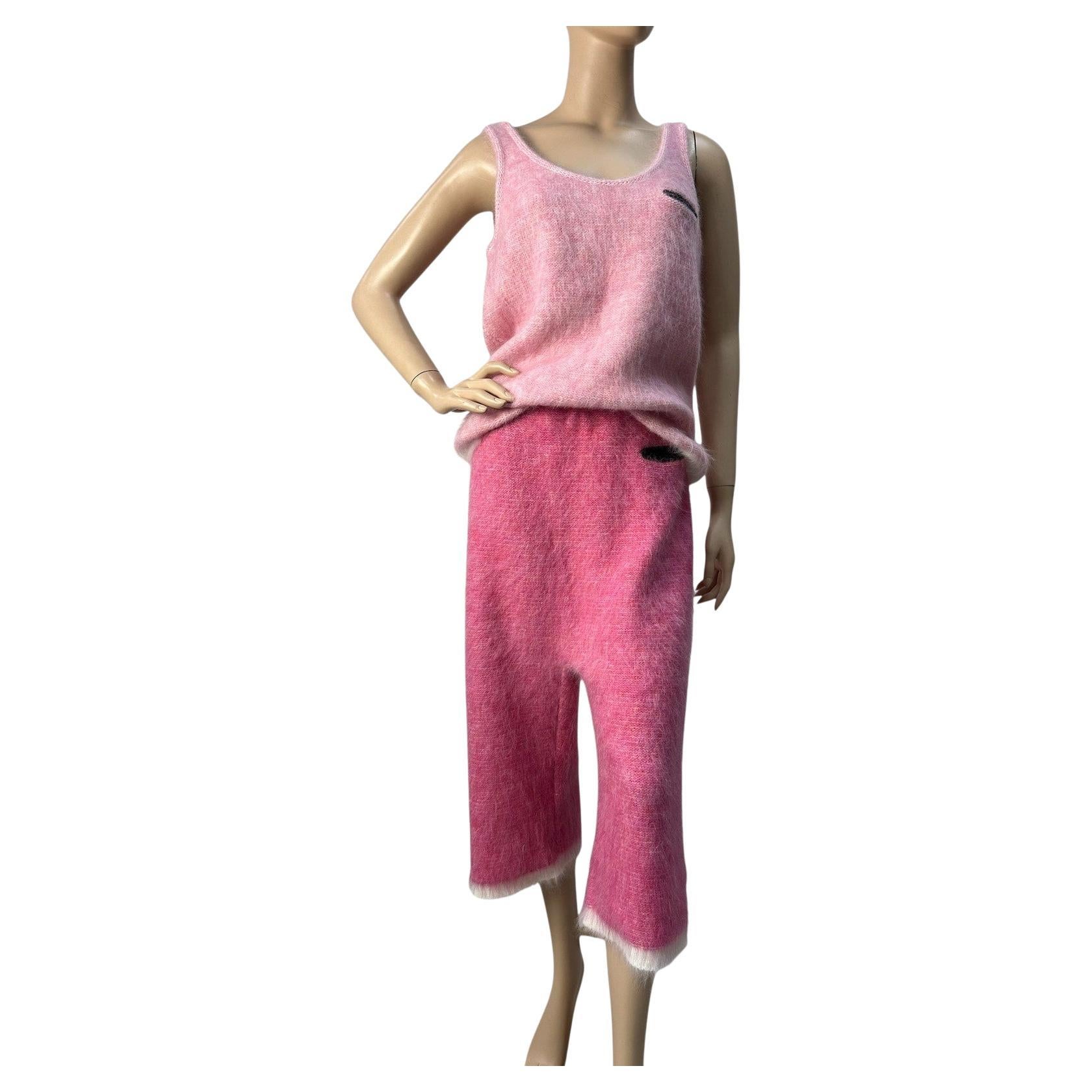 Sonia Ryckiel - Set di pantaloni e top in maglia rosa - Sz.38