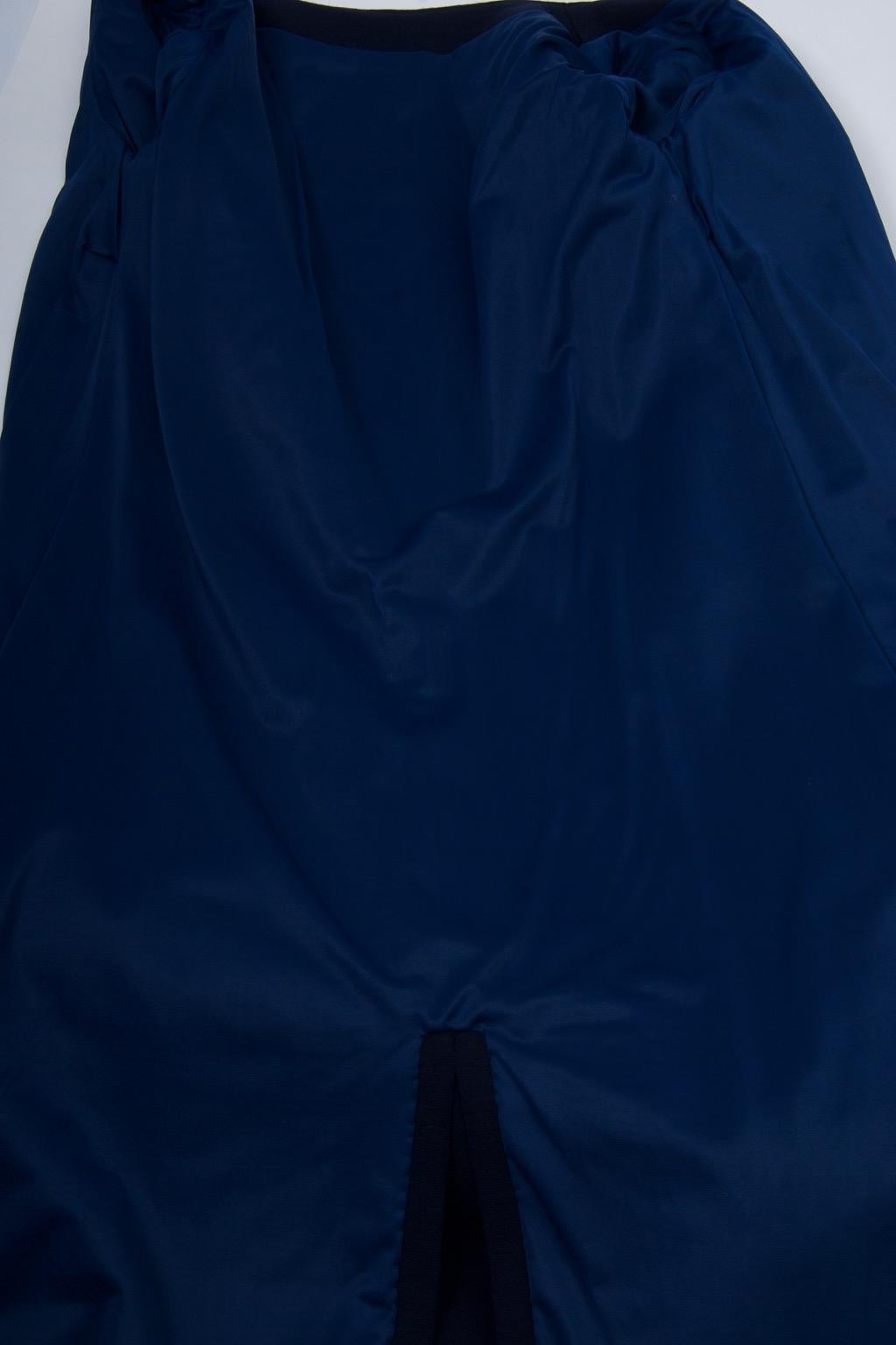Sonia Rykiel 1970er Marineblaues Strick-Ensemble im Angebot 8