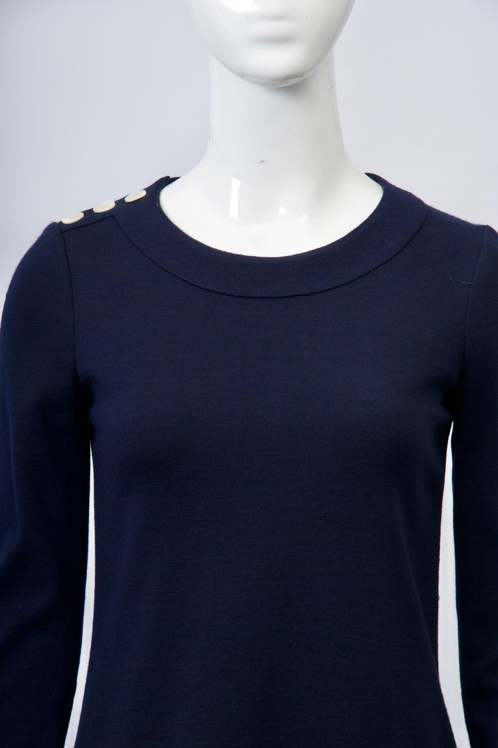 Sonia Rykiel 1970s Navy Knit Ensemble In Good Condition For Sale In Alford, MA