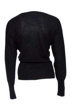 Sonia Rykiel, Black cashmere sweater with bow