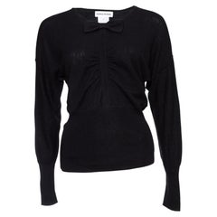 Sonia Rykiel, Black cashmere sweater with bow
