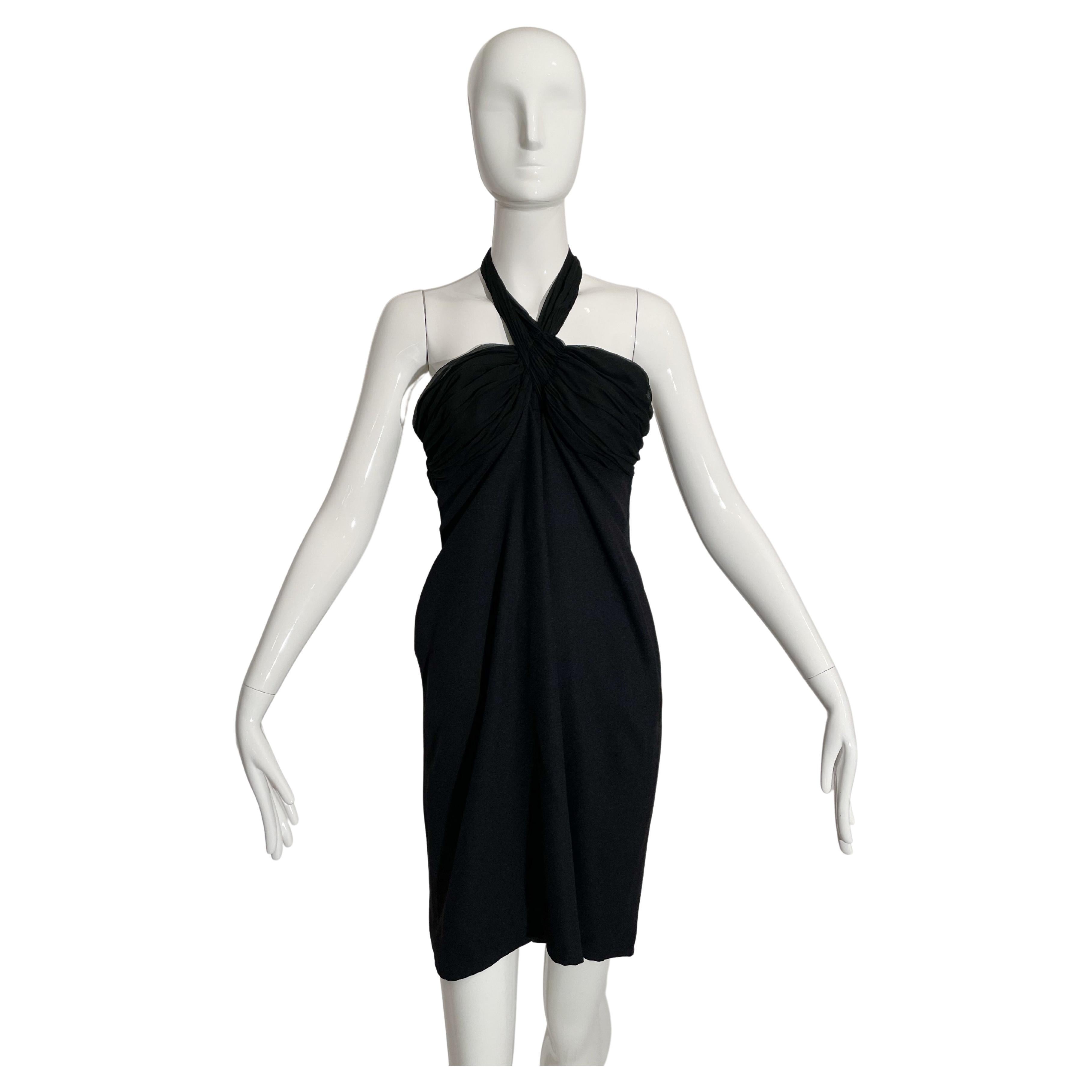 Sonia Rykiel Black Halter Dress  For Sale