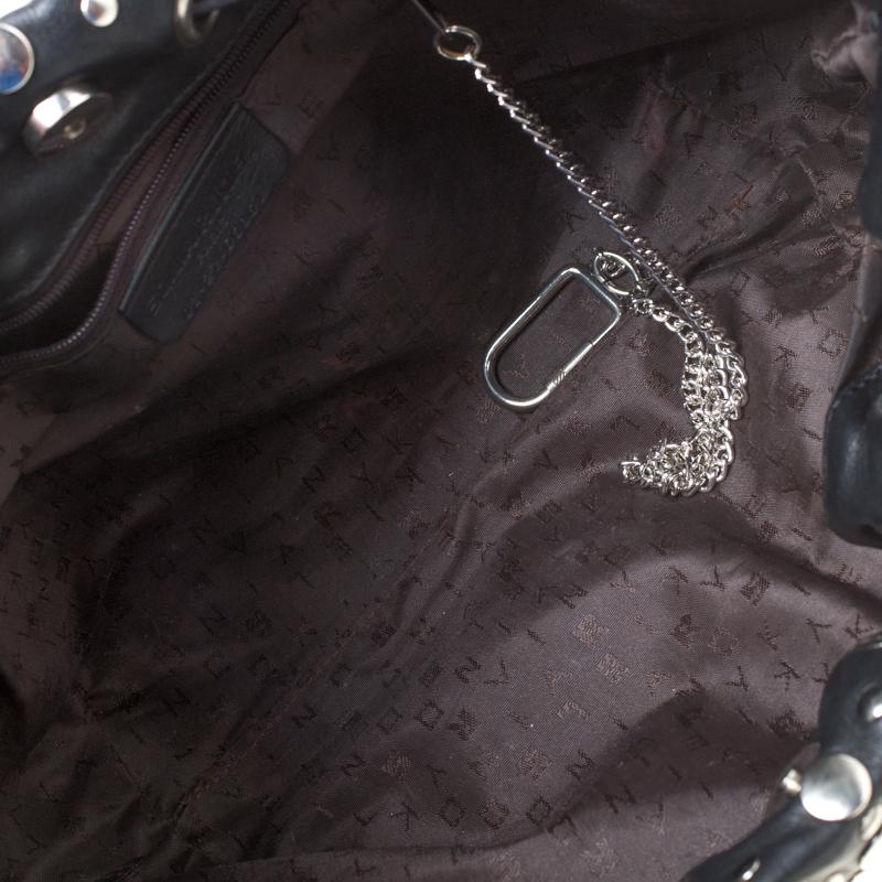 Sonia Rykiel - Sac à bandoulière Domino en cuir noir clouté 2