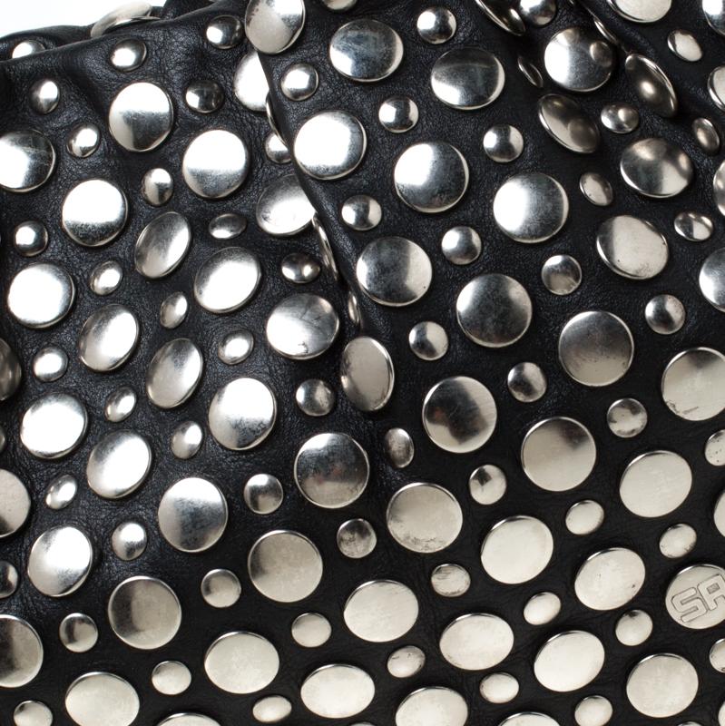 Sonia Rykiel - Sac à bandoulière Domino en cuir noir clouté 3
