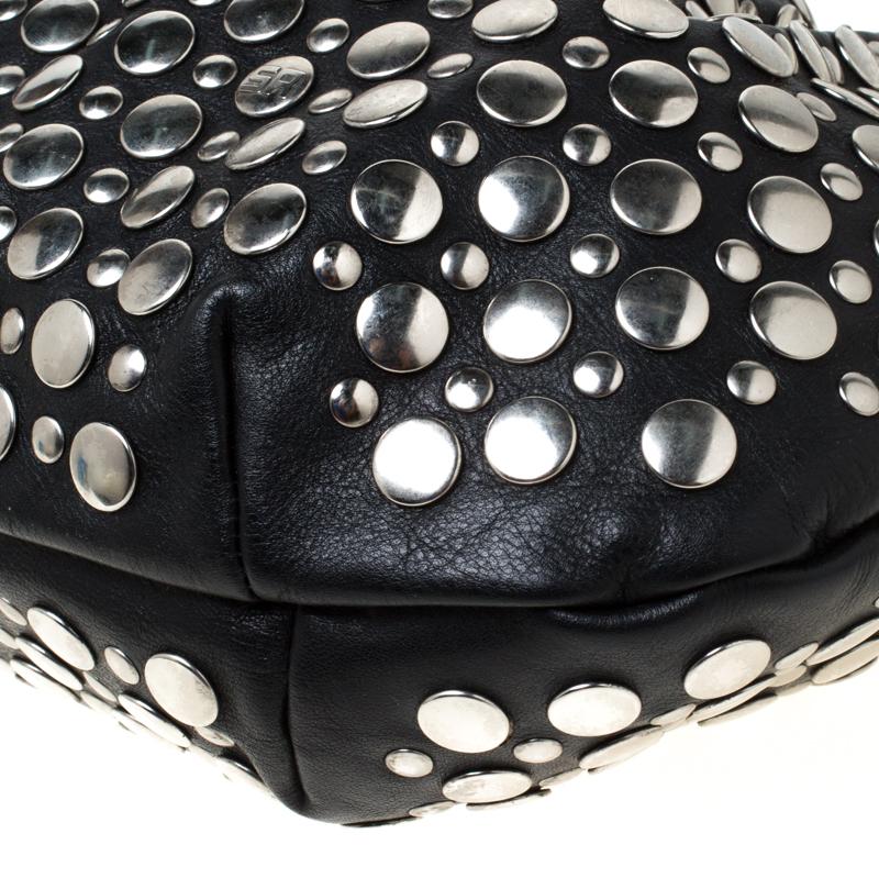Sonia Rykiel - Sac à bandoulière Domino en cuir noir clouté 4