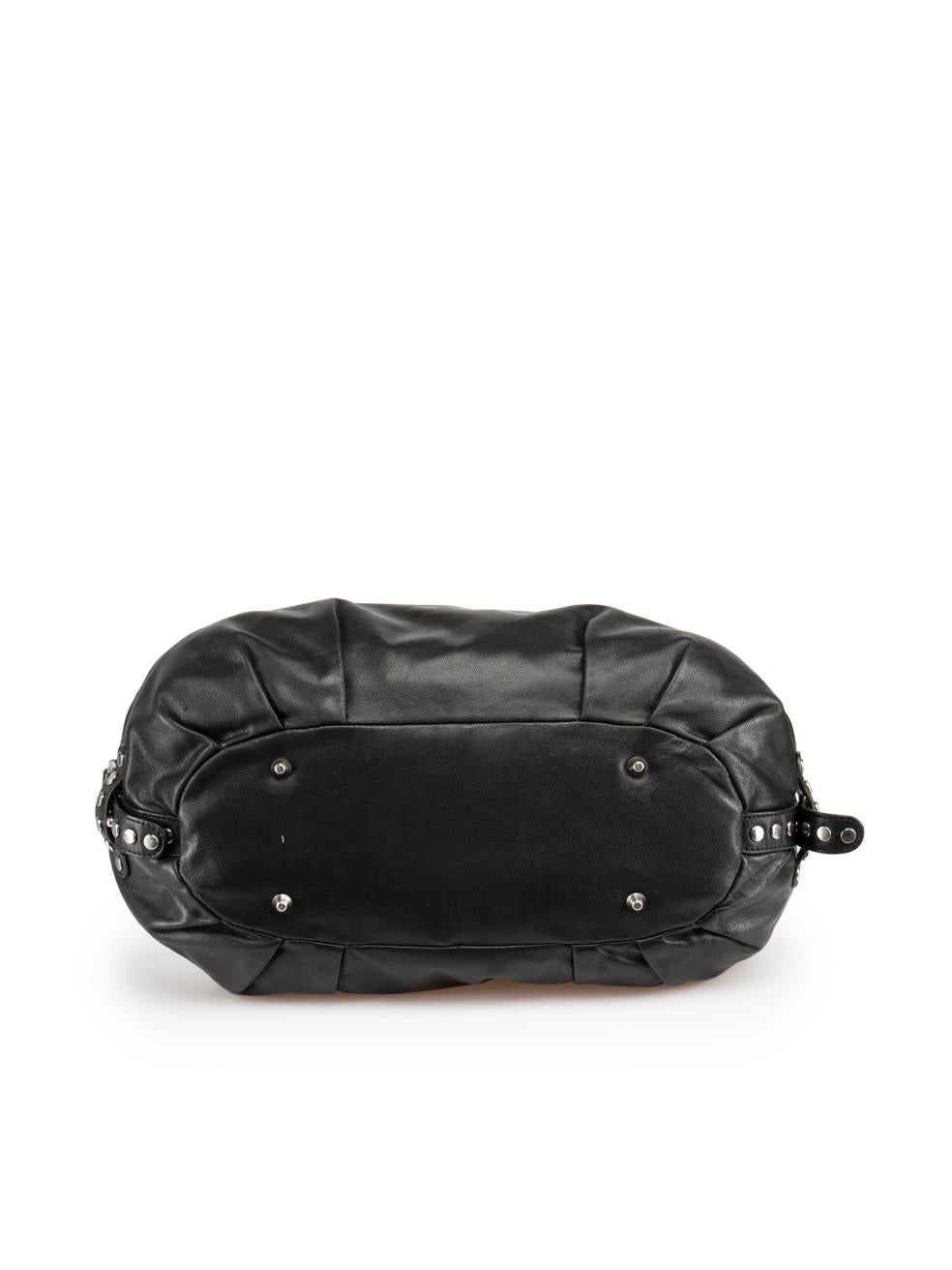 Women's Sonia Rykiel Black Leather Studded Shoulder Bag