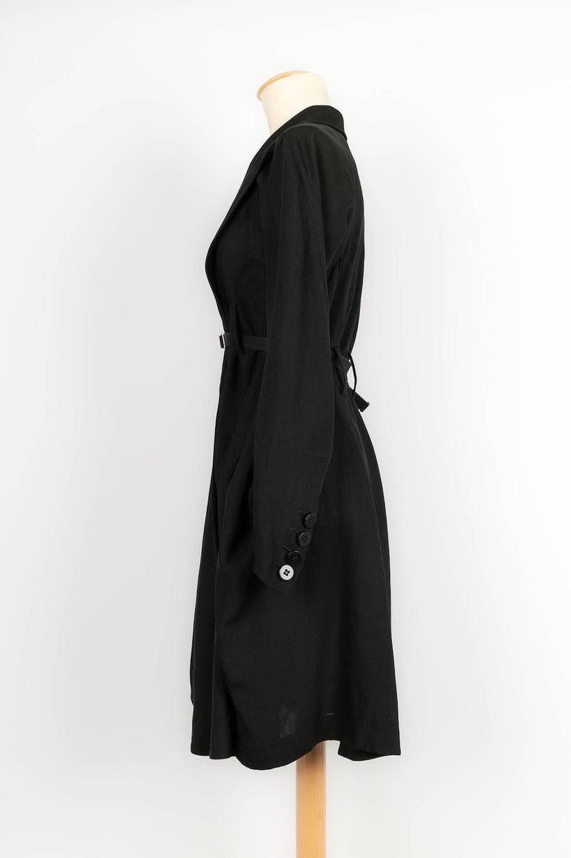 Sonia Rykiel Black Linen Jacket/Dress In Excellent Condition For Sale In SAINT-OUEN-SUR-SEINE, FR